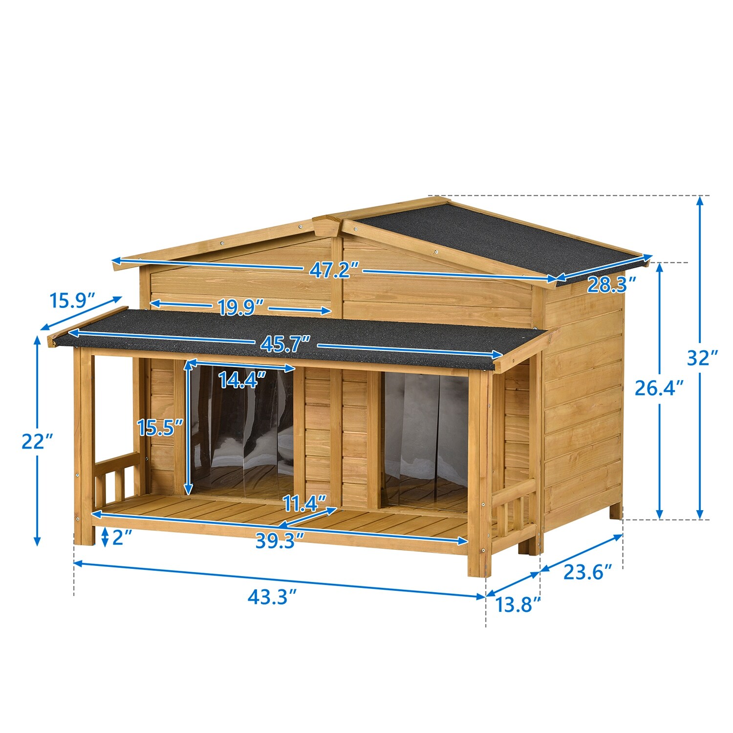 Topcraft Wood Indoor/Outdoor Extra Large Dog House in the Pet Houses ...