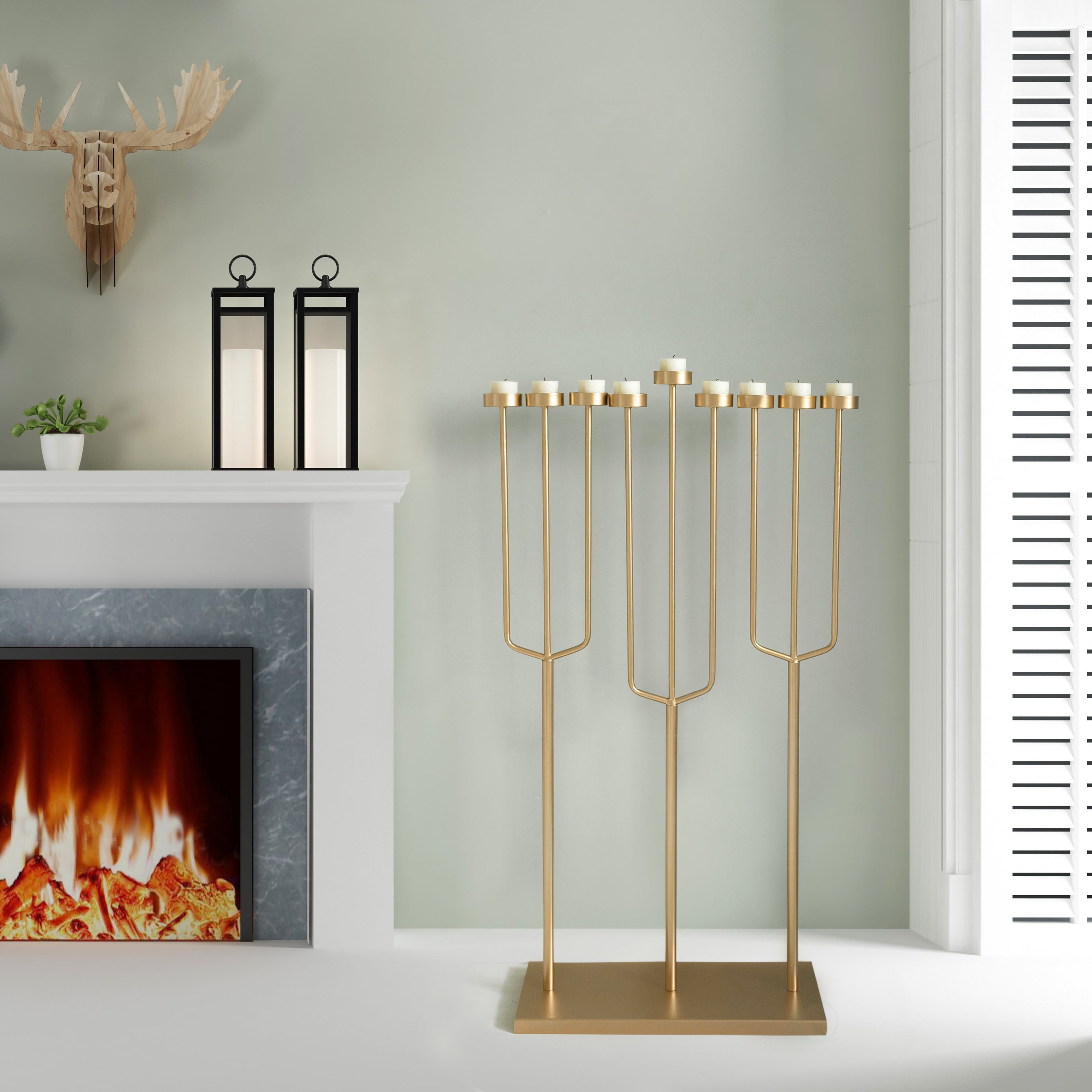 Vintiquewise QI004643.DG.L Indoor-Hanakkah-Decor - View #2
