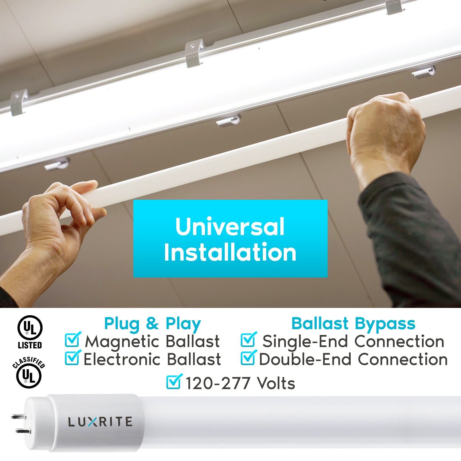 Luxrite LR34190-25PK Led-Tube-Light-Bulbs - View #2