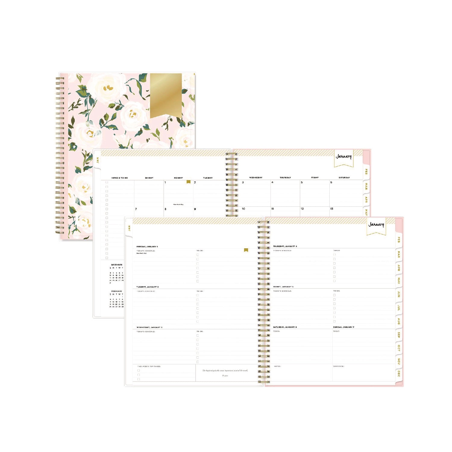 Blue Sky ESNBLS140092 Day Designer Coming Up Roses Create Your Own Cover Weekly Monthly Planner  Roses Artwork  11 x 8.5  12 Month Jan Dec 2026