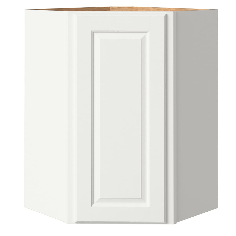allen + roth 9243TS Tilson 24-in W x 36.125-in H x 12-in D Linen Diagonal Diagonal Corner wall Fully assembled Cabinet (Raised Panel Square)