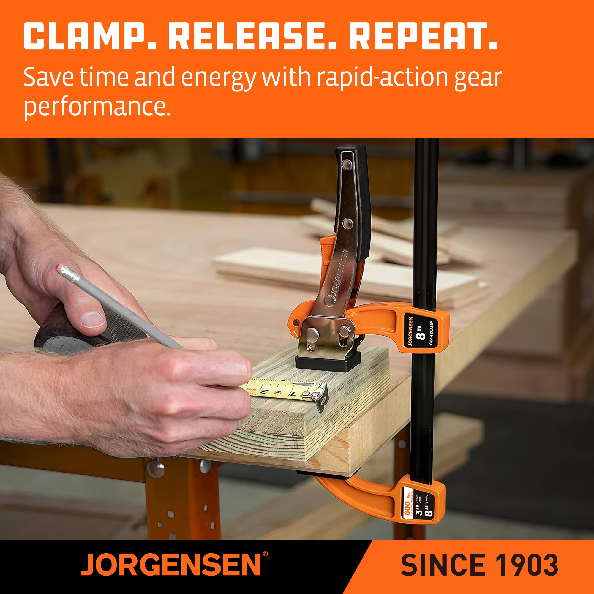 Jorgensen 8-in Gear Bar Clamp 38008 at Lowes.com