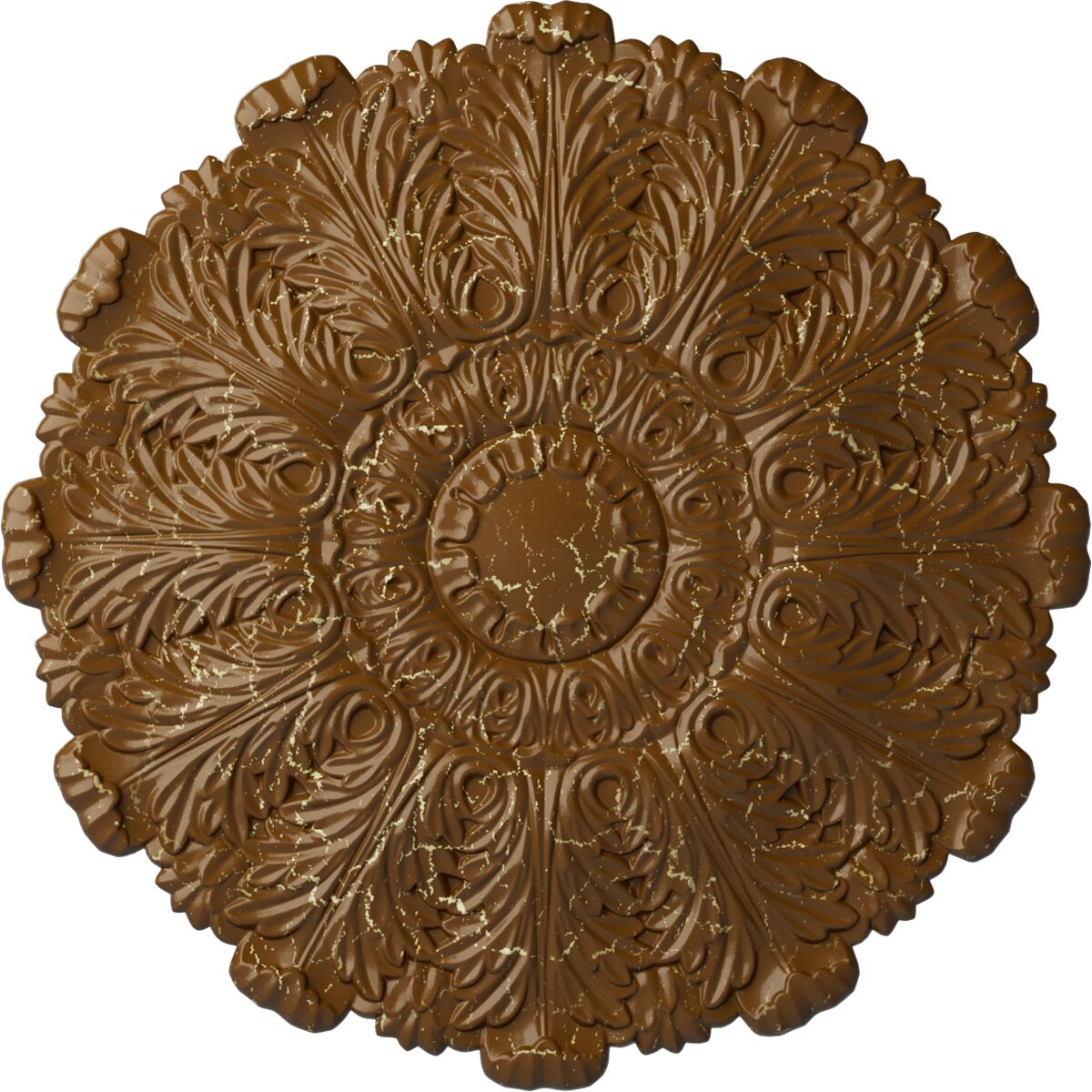 Ekena Millwork CM31DUSTC Durham 31-in W x 31-in L Painted Smokey Topaz Crackle Polyurethane Whole Ceiling Medallion