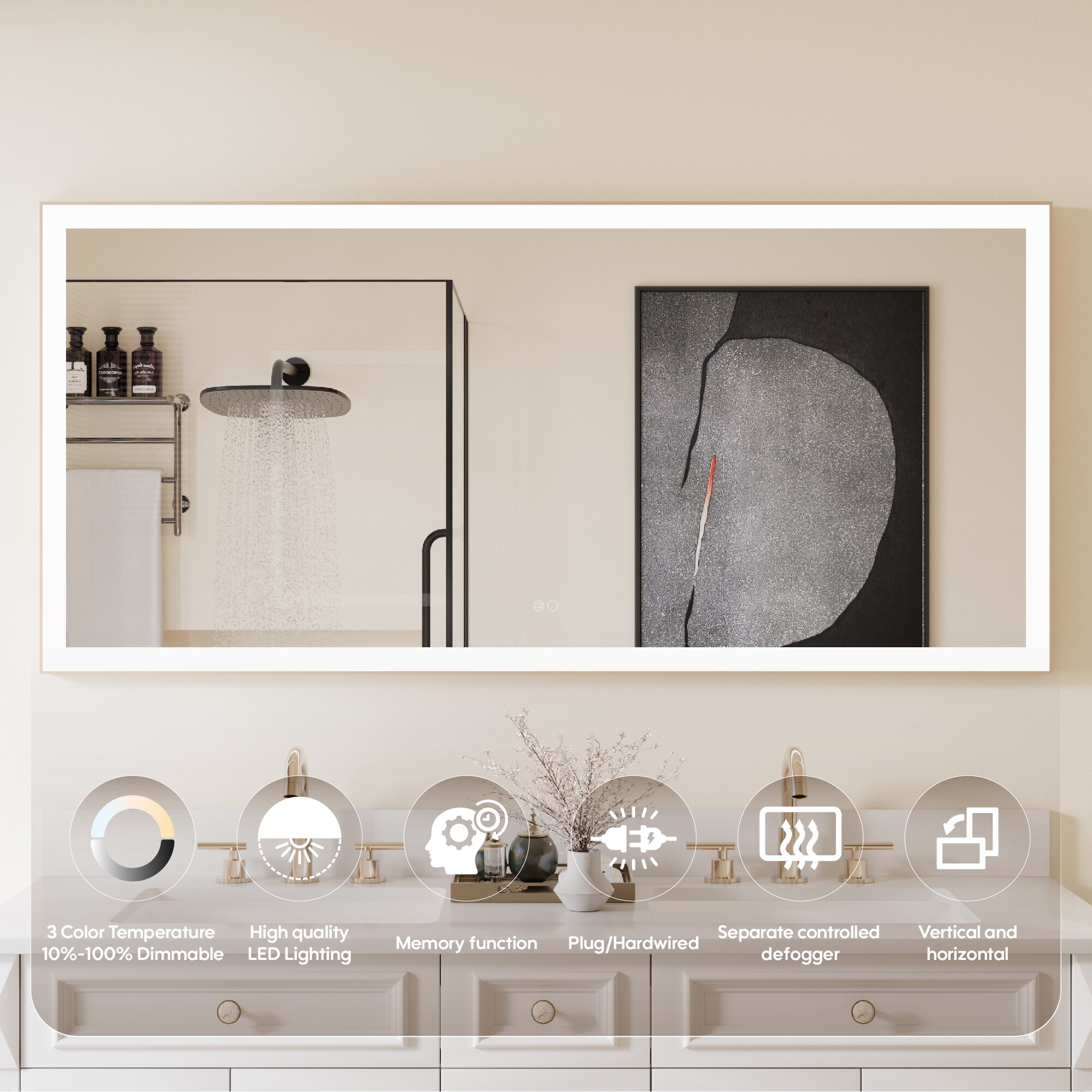 CALVON HML6028GD Framed-Bath-Mirrors - View #4