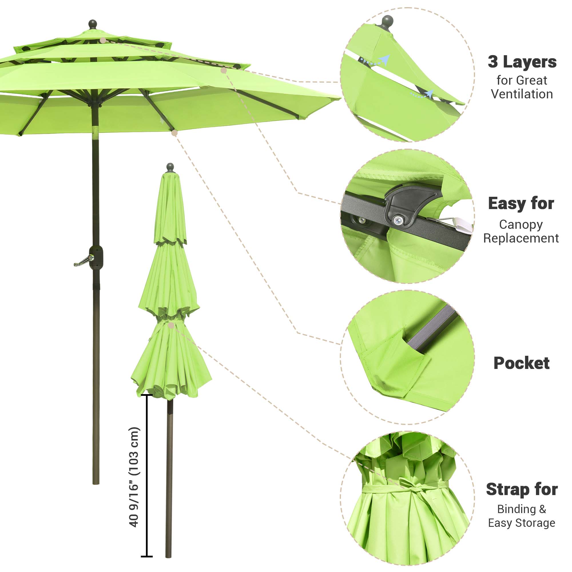 Yescom 07UMB039-3T10F-F4-LO Umbrellas-2 - View #7