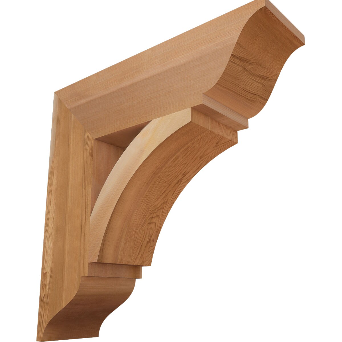 Ekena Millwork BKT06X22X22THR01SWR Thorton traditional smooth 5-1/2-in x 22-in x 22-in Western red cedar Brown Wood Standard bracket