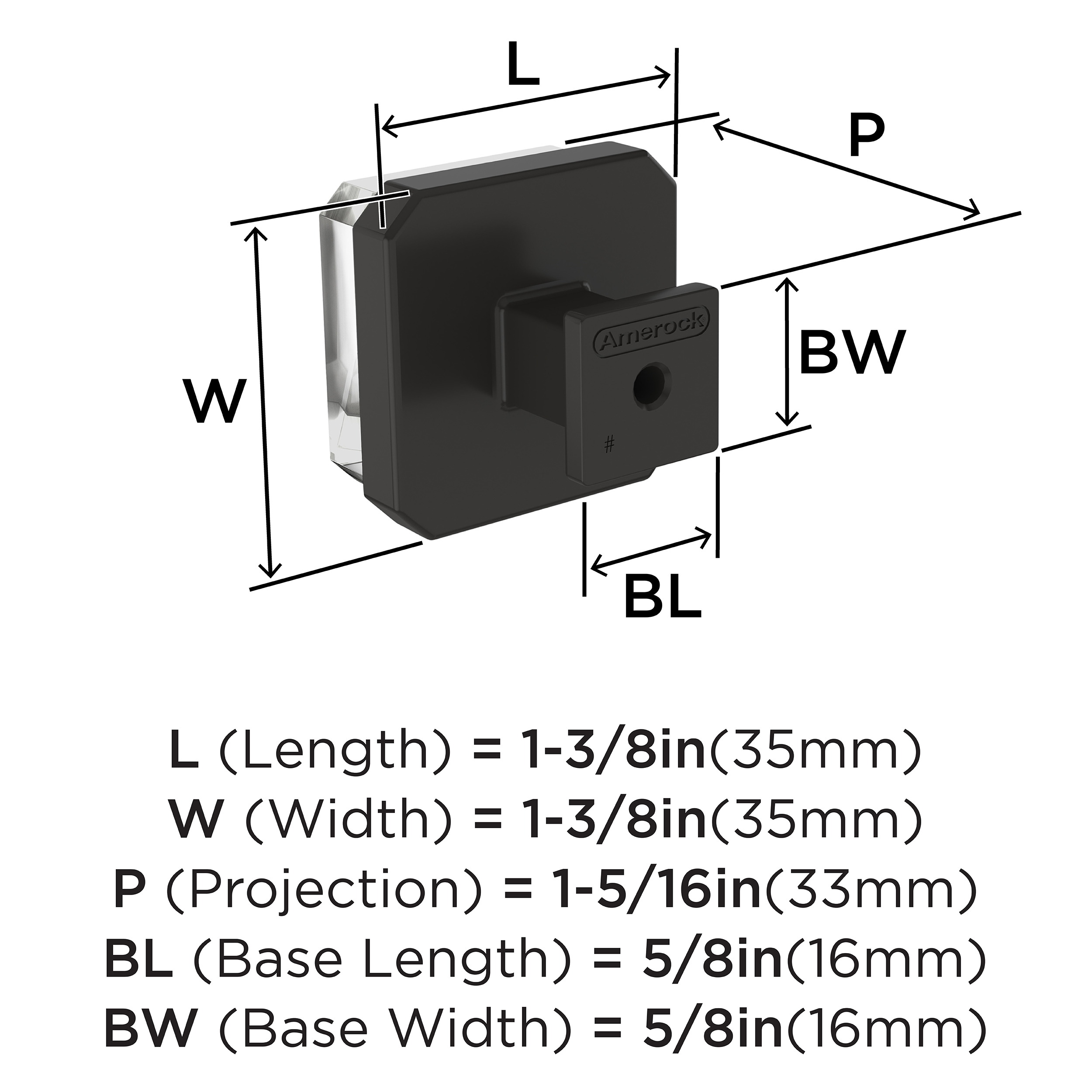 Amerock BP36975CBBR Cabinet-Knobs - View #4