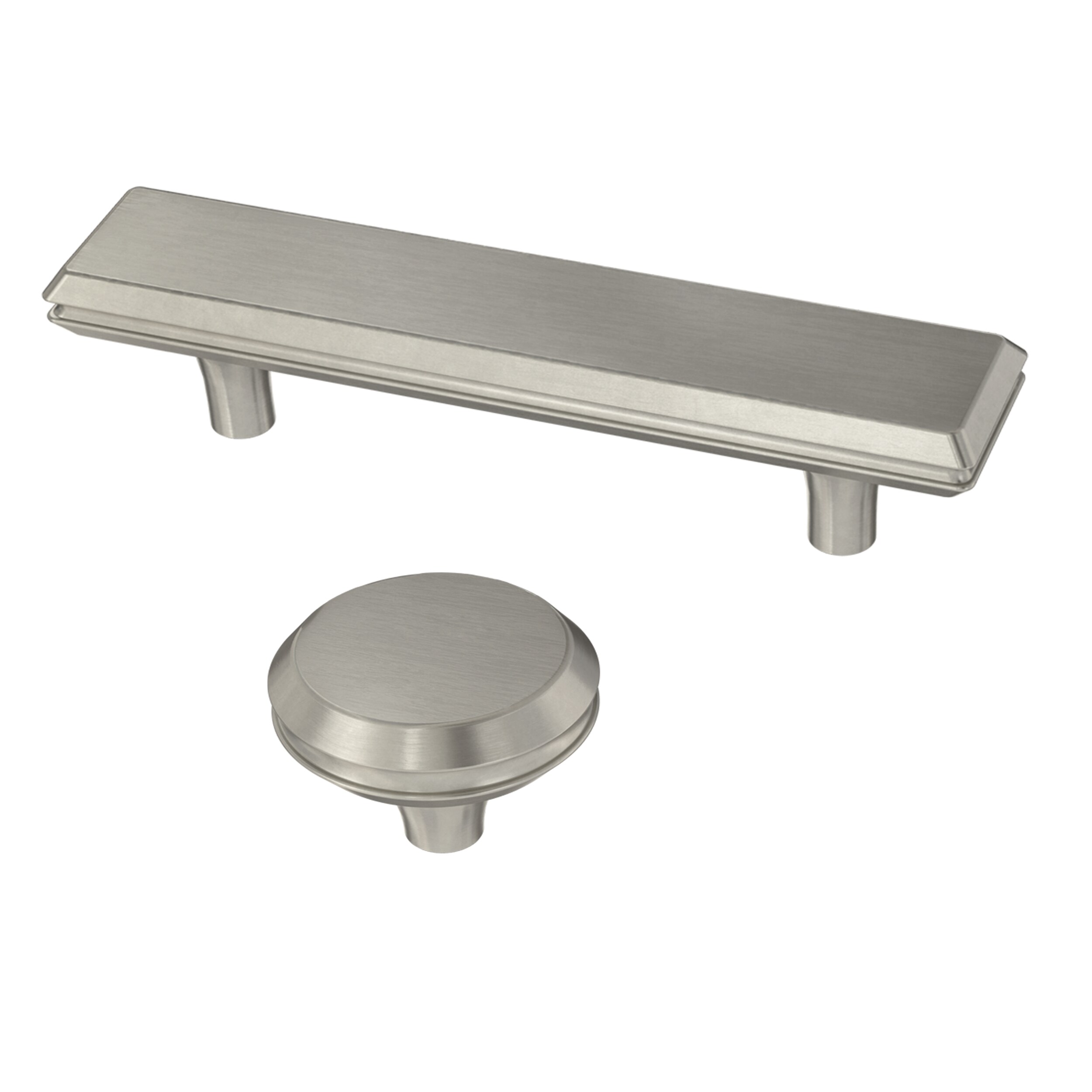 Brainerd   Engraved Edge Satin Nickel Cabinet Hardware Collection