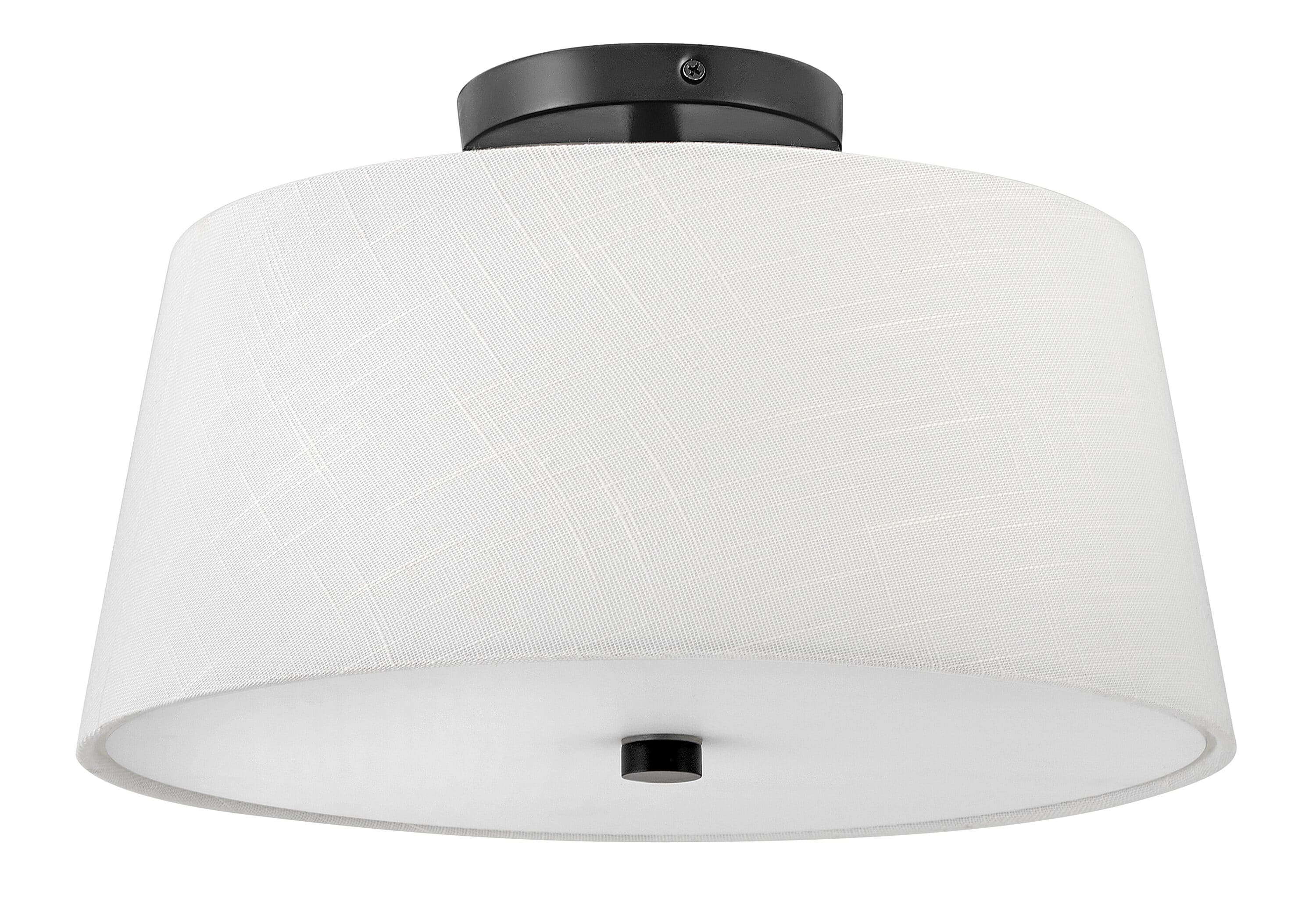 Lark 83773BK Beale 1 -Light 14-in Satin Black Flush Mount Light