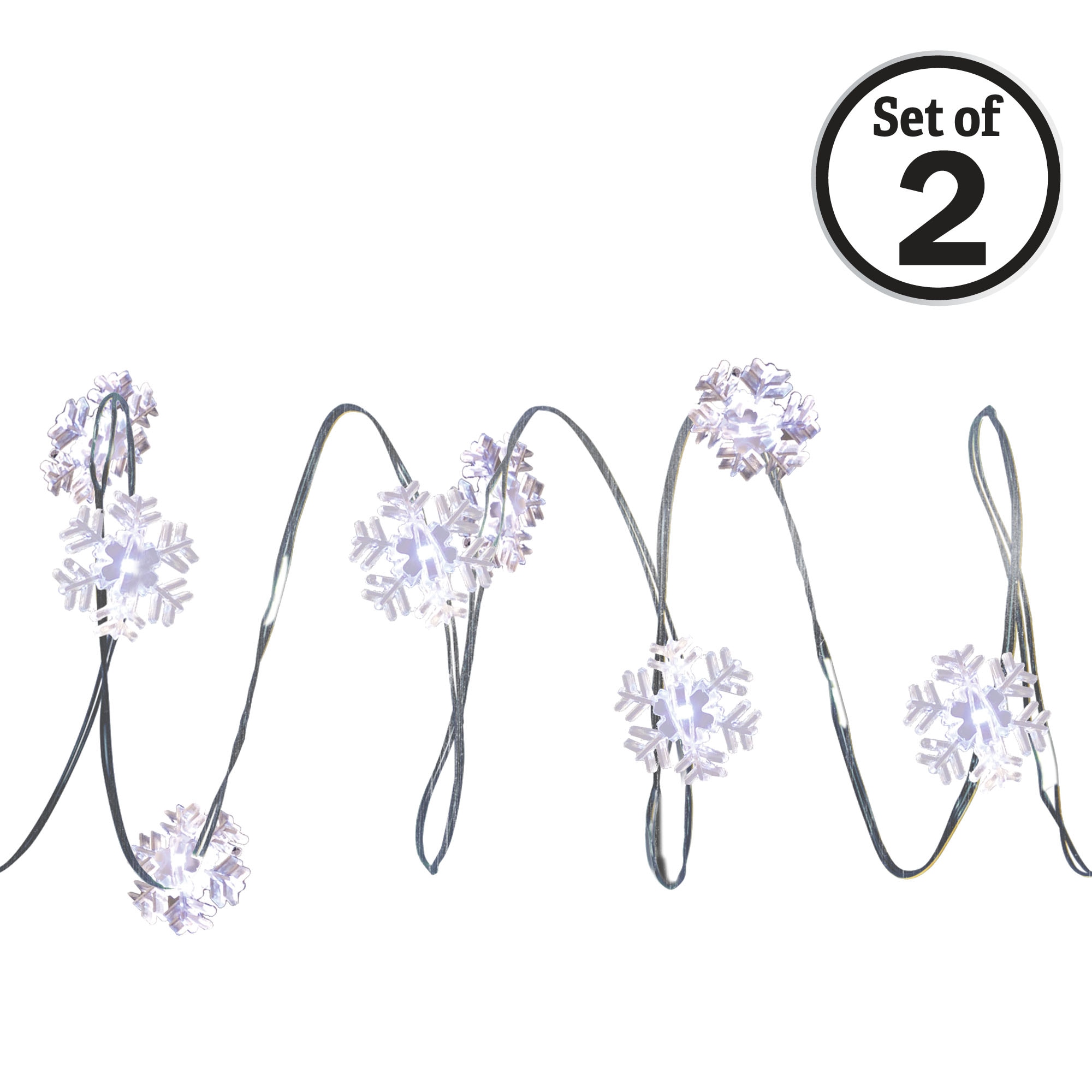 Brite Star 41-907-20 60 -Count 20.5-Feet Multi-function White LED Plug-In Indoor Christmas String Lights
