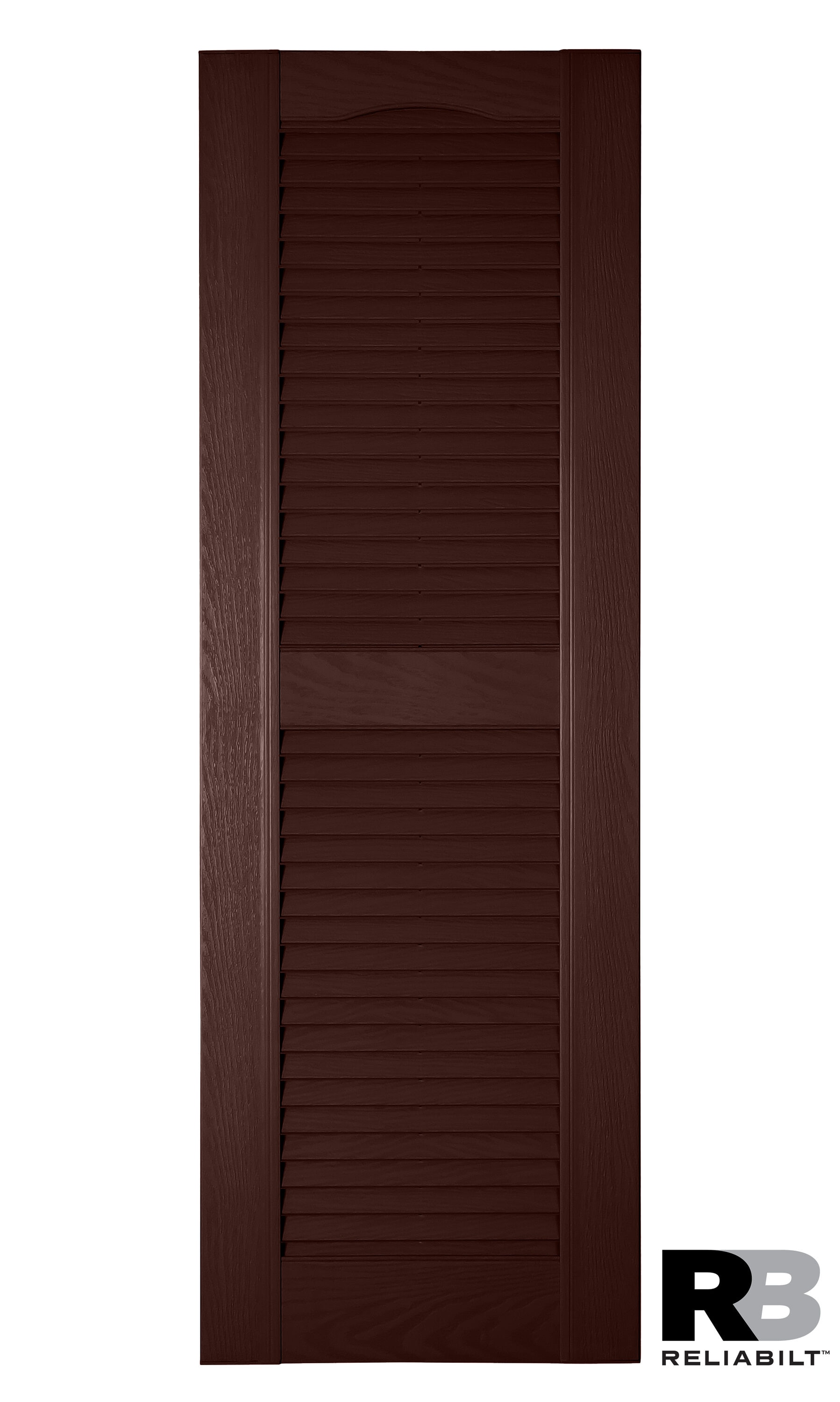 RELIABILT LVRCT1670260 16.25-in W x 70-in H Burgundy Louvered Polypropylene Exterior Shutters ( 2 -Pack )