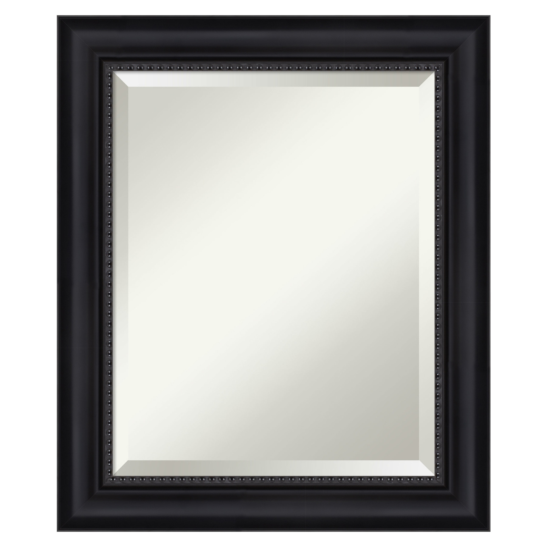 Amanti Art A17005480174 Astor Black 21-Inches W x 25-Inches H Rectangle Astor Black Framed Wall Mirror