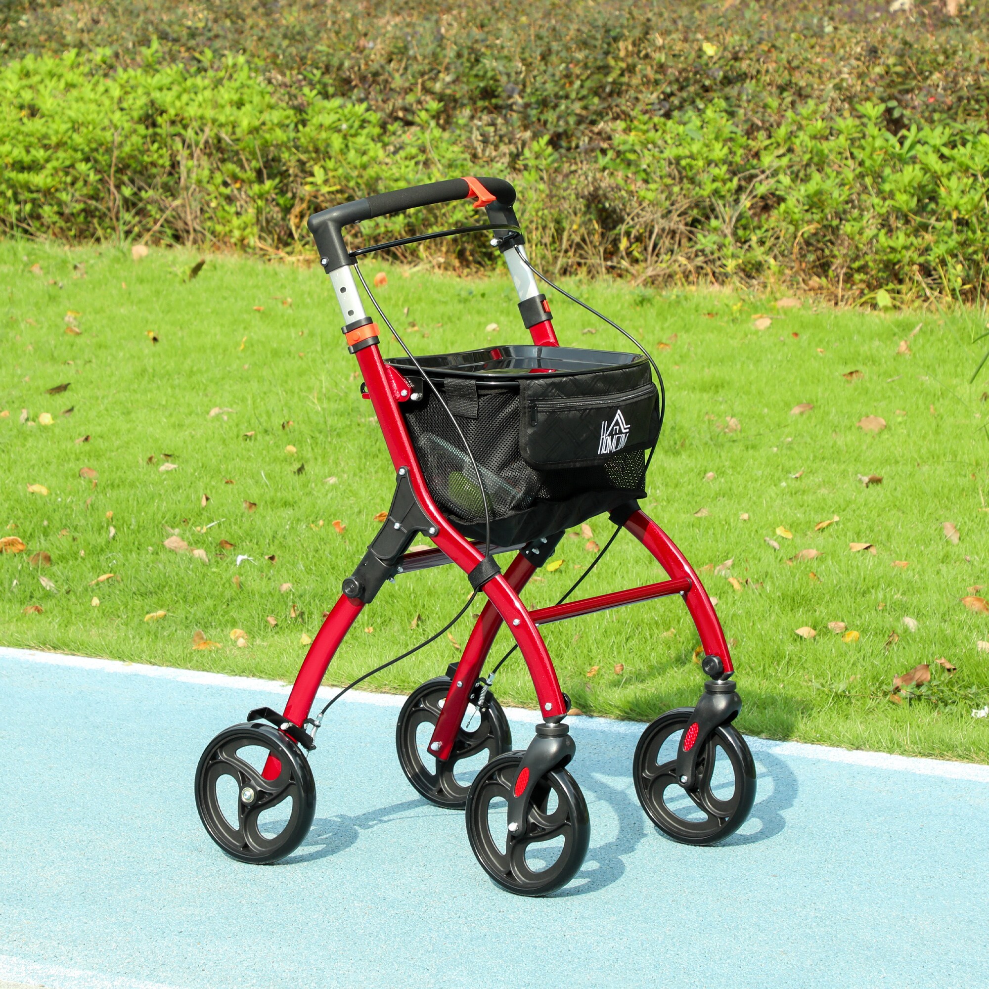 HomCom 712-068V00RD Walkers-Wheelchairs-Rollators - View #2