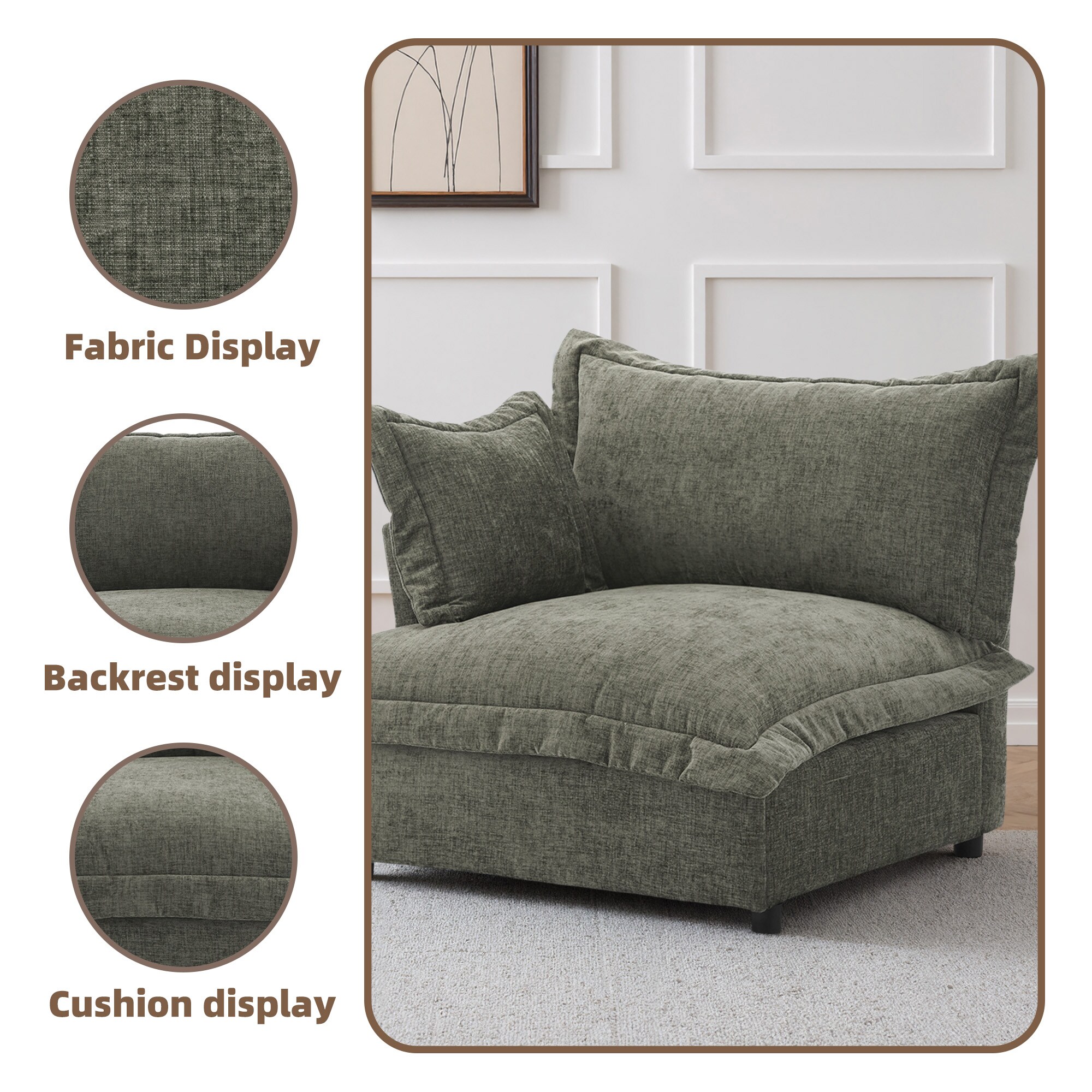 Dreamsidea CS11-GRA-AC-R Sofas-Loveseats - View #8