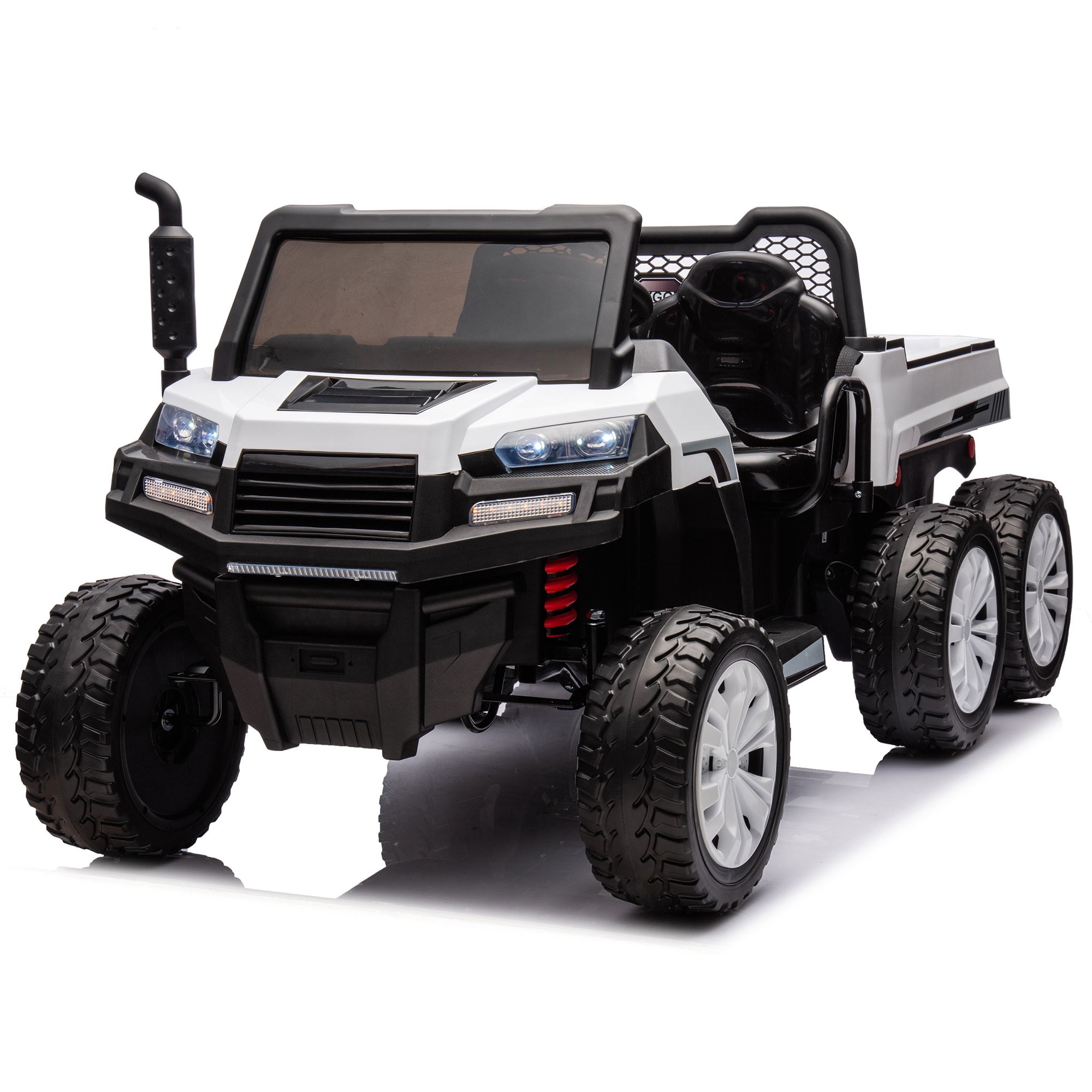 Gaierptone YYLGDALBLWH 24-volt White Kid's Ride-On Car (Battery Charger Included)