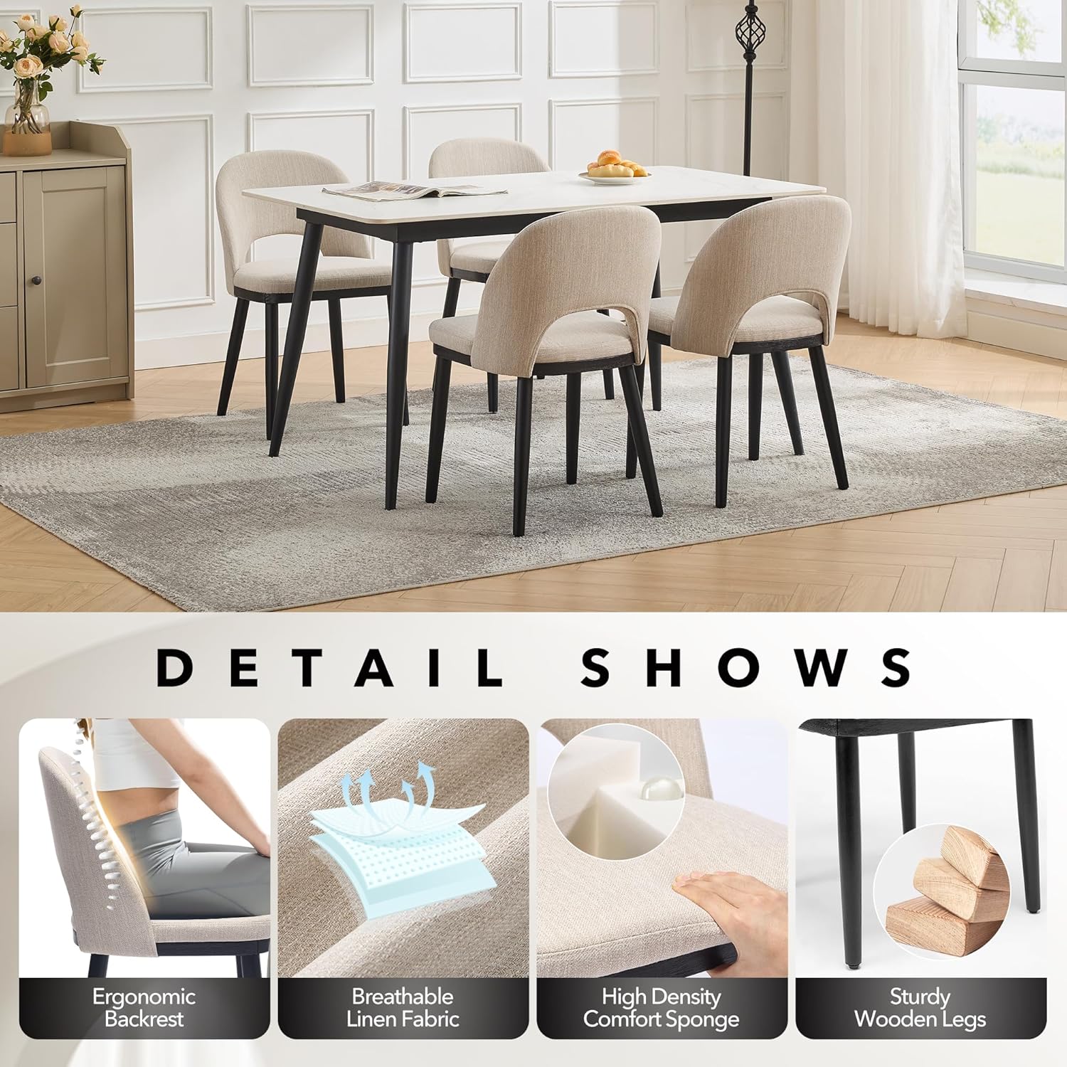 Qeetex QET-DC-WJ594 Dining-Chairs - View #3