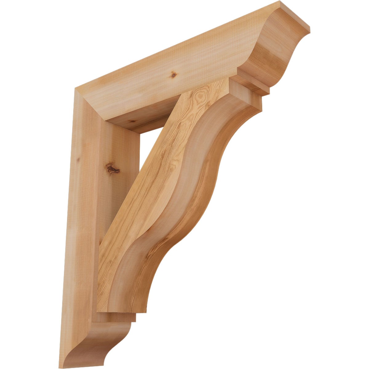 Ekena Millwork BKT06X30X34FST01SWR Funston traditional smooth 5-1/2-in x 30-in x 34-in Western red cedar Brown Wood Standard bracket