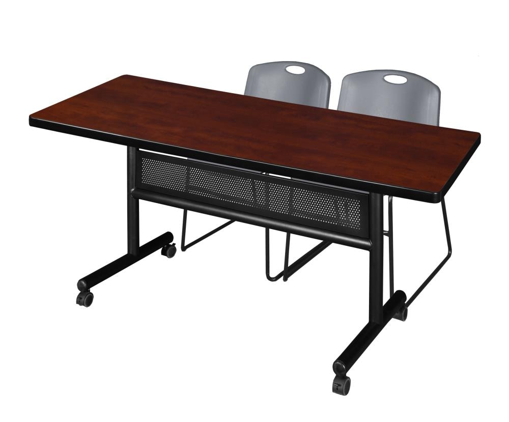 Regency MKFTM7230CH44GY Training Red 4-Person Training Table (72-in W x 29-in H)