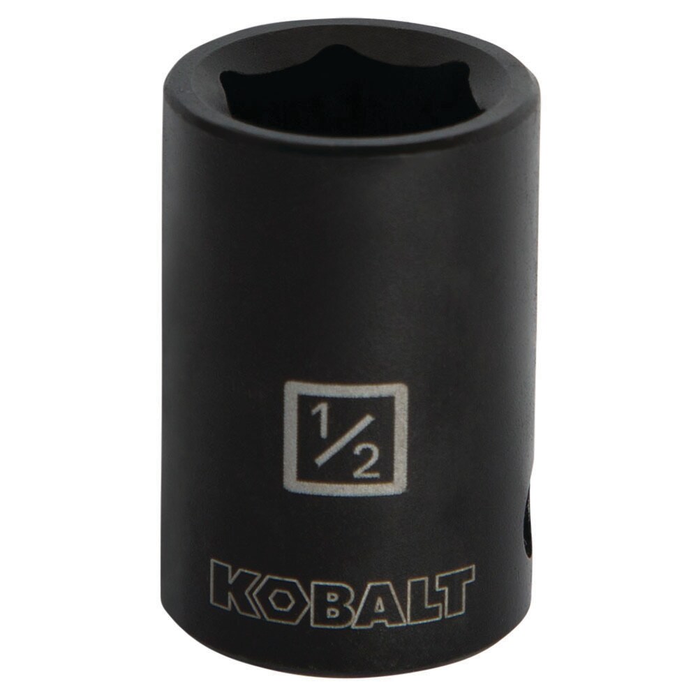 Kobalt 80843 Standard (SAE) 3/8-in Drive 1/2-in 6-point Impact Socket Individual
