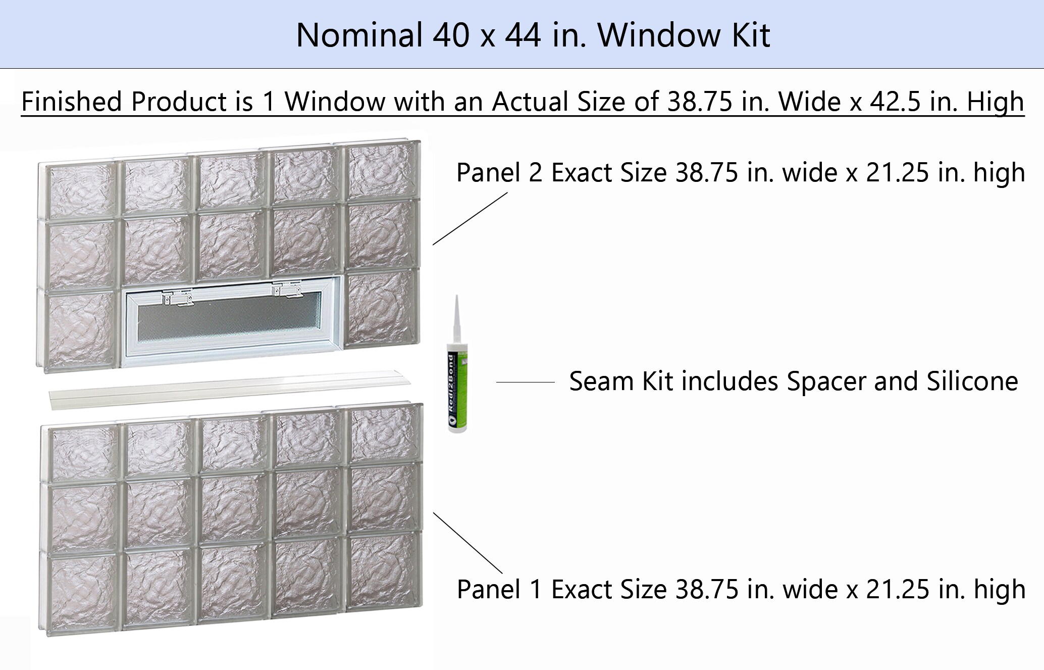 REDI2SET V4044IS Glass-Block-Windows - View #2
