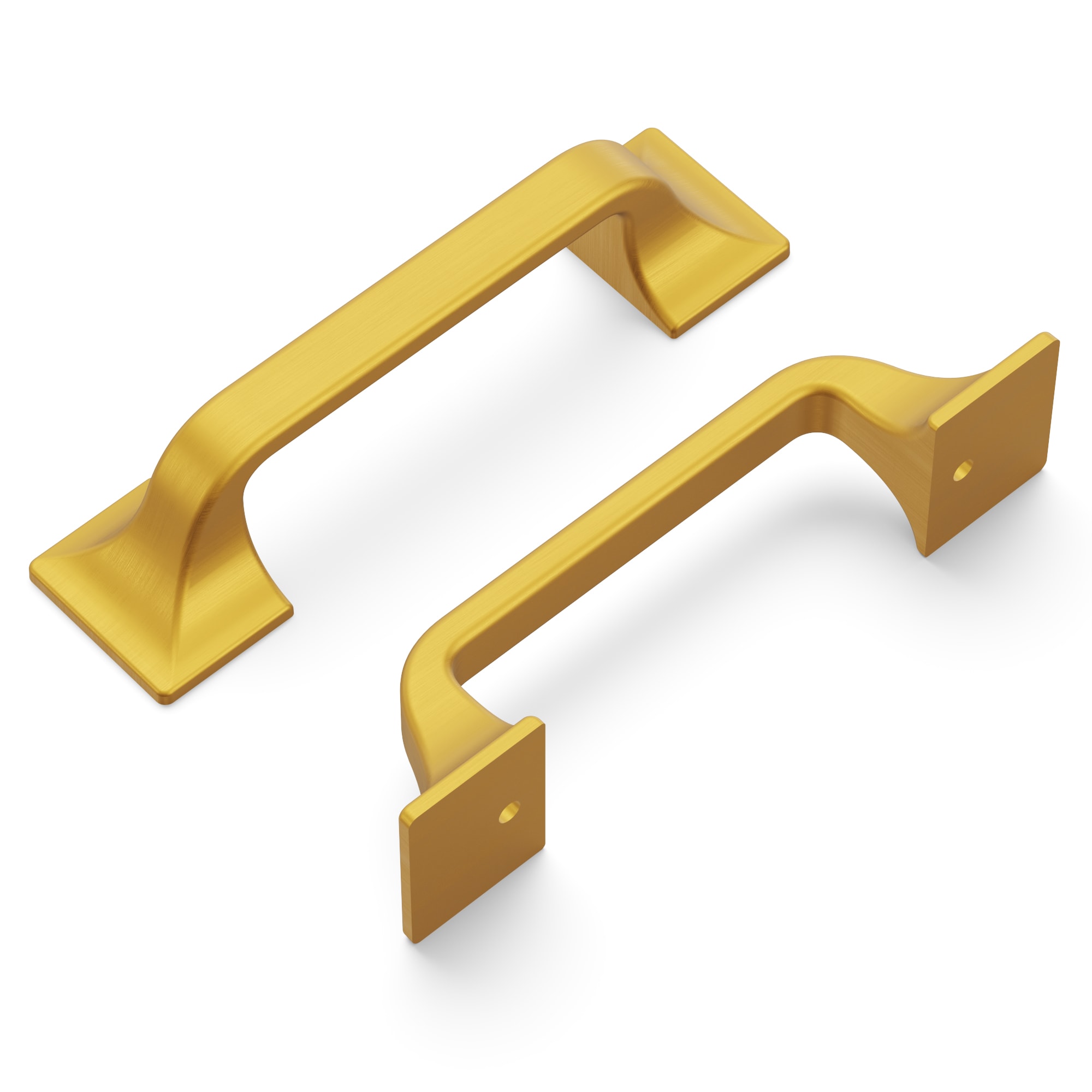 Hickory Hardware H076700-BGB Forge 3-in , 76mm Center to Center Brushed Golden Brass Rectangular Handle
