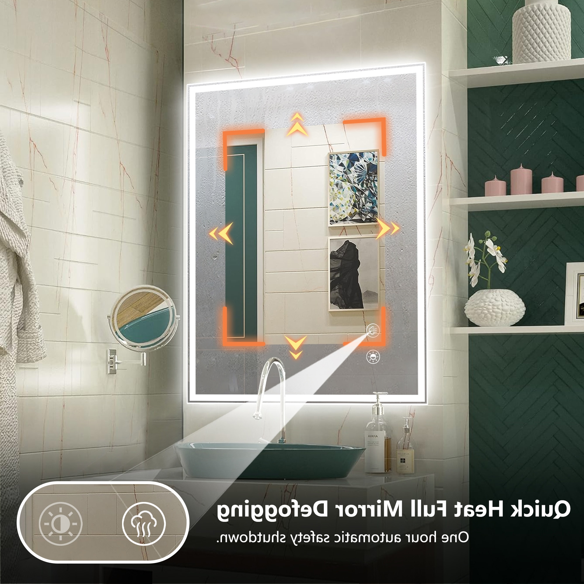 Bybafun YD5100005 Framed-Bath-Mirrors - View #8