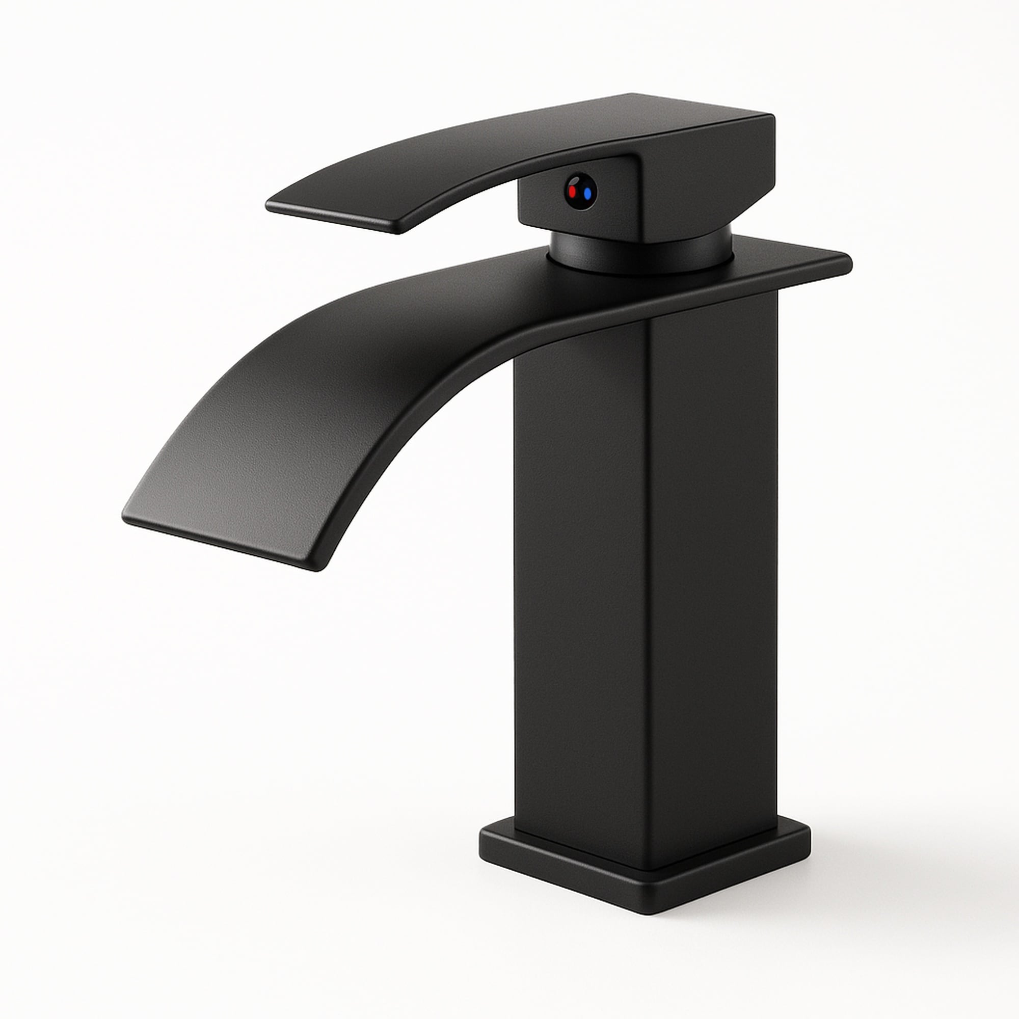 Vorene Matte Black Stainless Steel Single Hole Single Handle Lavatory Bathroom Faucet Smooth Single Lever Operation for Bathroom Vanity Sinks
