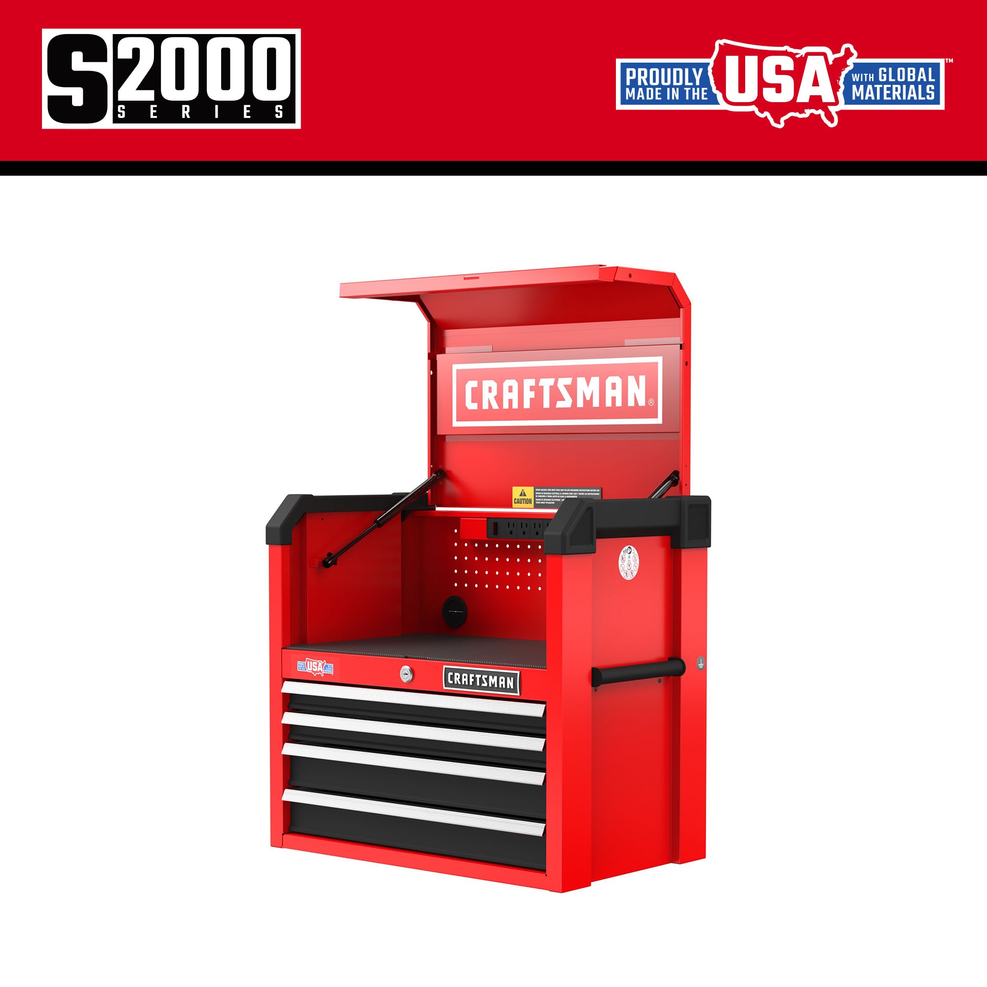 CRAFTSMAN 2000 Series 26-in W x 24.7-in H 4-Drawer Steel Tool Chest (Red) CMST98267RB Sansujyuku sansujyuku.com