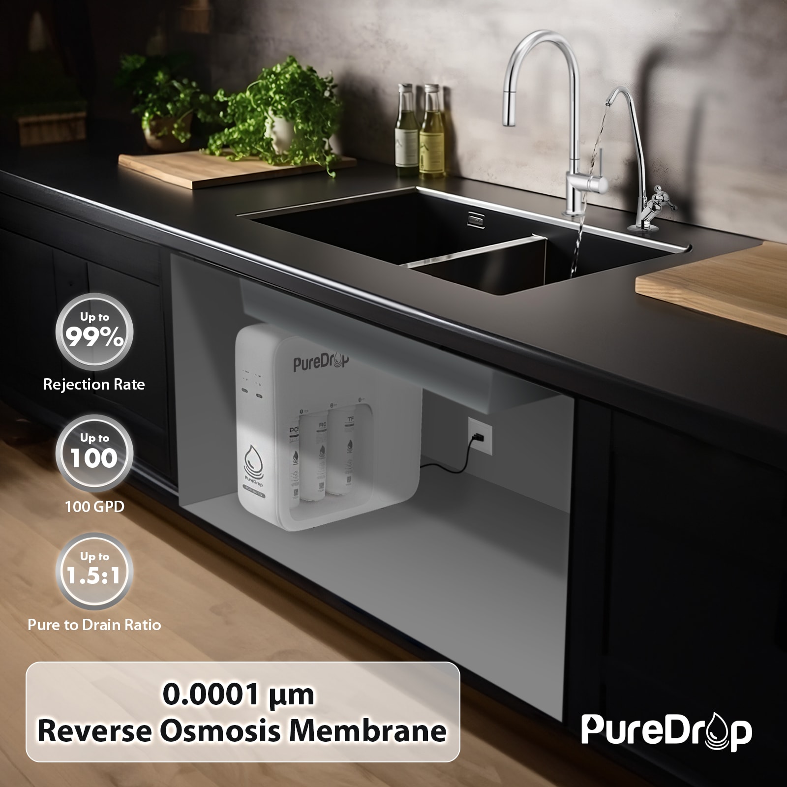 PureDrop PDR-100RO Under-Sink-Filtration-Systems - View #3