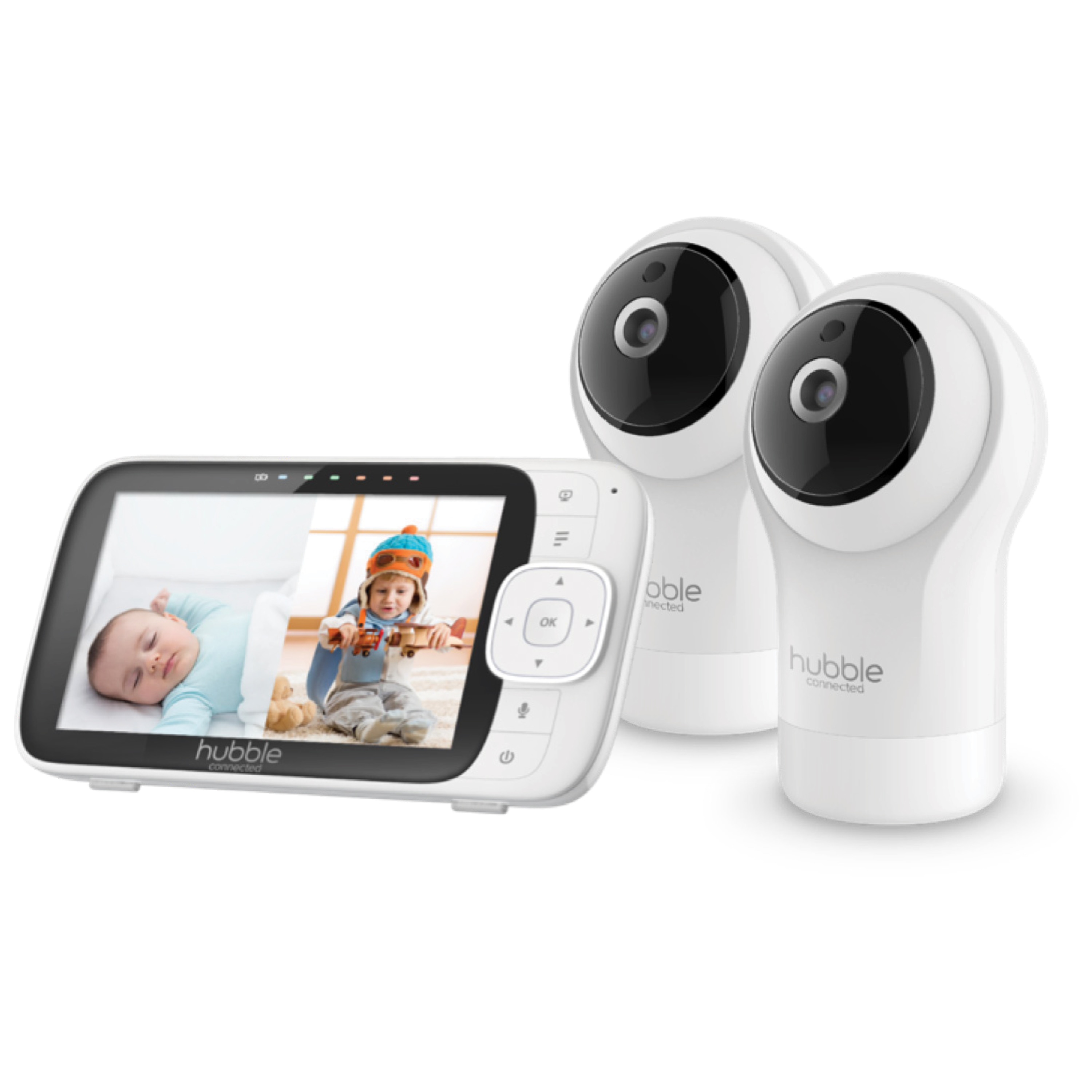 Hubble Connected Nursery View Pro - 5-in Color Monitor with Portable  Wireless Camera, Two-Way Communication, Night Vision, and Remote  Pan/Tilt/Zoom in the Baby Monitors & Cameras department at