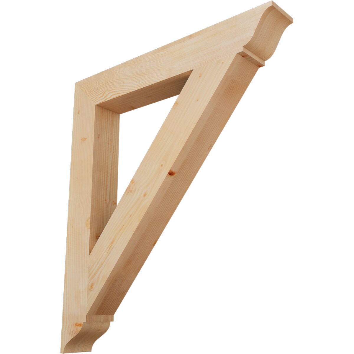Ekena Millwork BKT06X42X48TRA01SDF Traditional traditional smooth 5-1/2-in x 42-in x 48-in Douglas fir Brown Wood Standard bracket