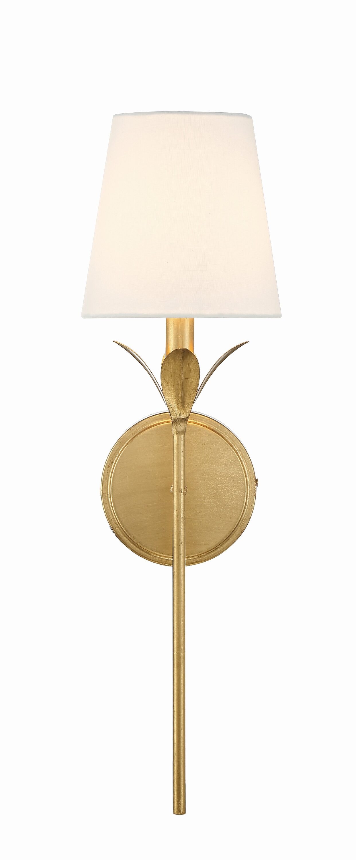 Crystorama 531-GA Broche 6-in W 1 -Light Antique Gold Transitional Wall Sconce