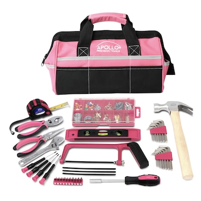 Apollo Tools 201pc Tool Kit in Soft Bag- Pink Lowes.com