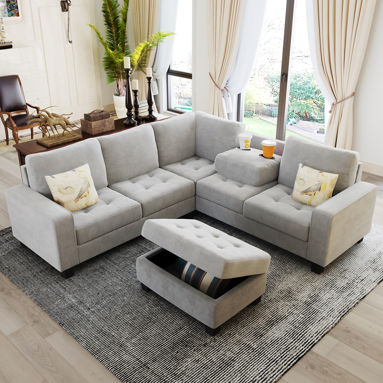 SINOFURN SYA370099GY Sofas-Loveseats - View #8
