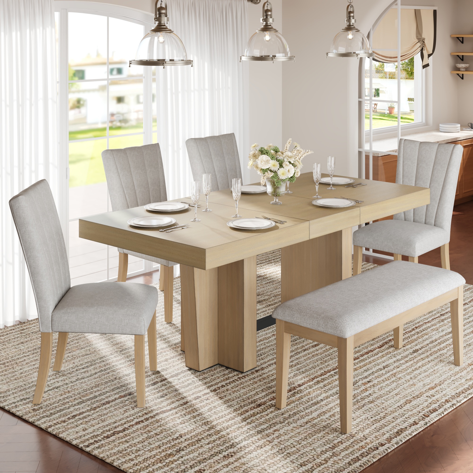 Extendable Wood Dining Table