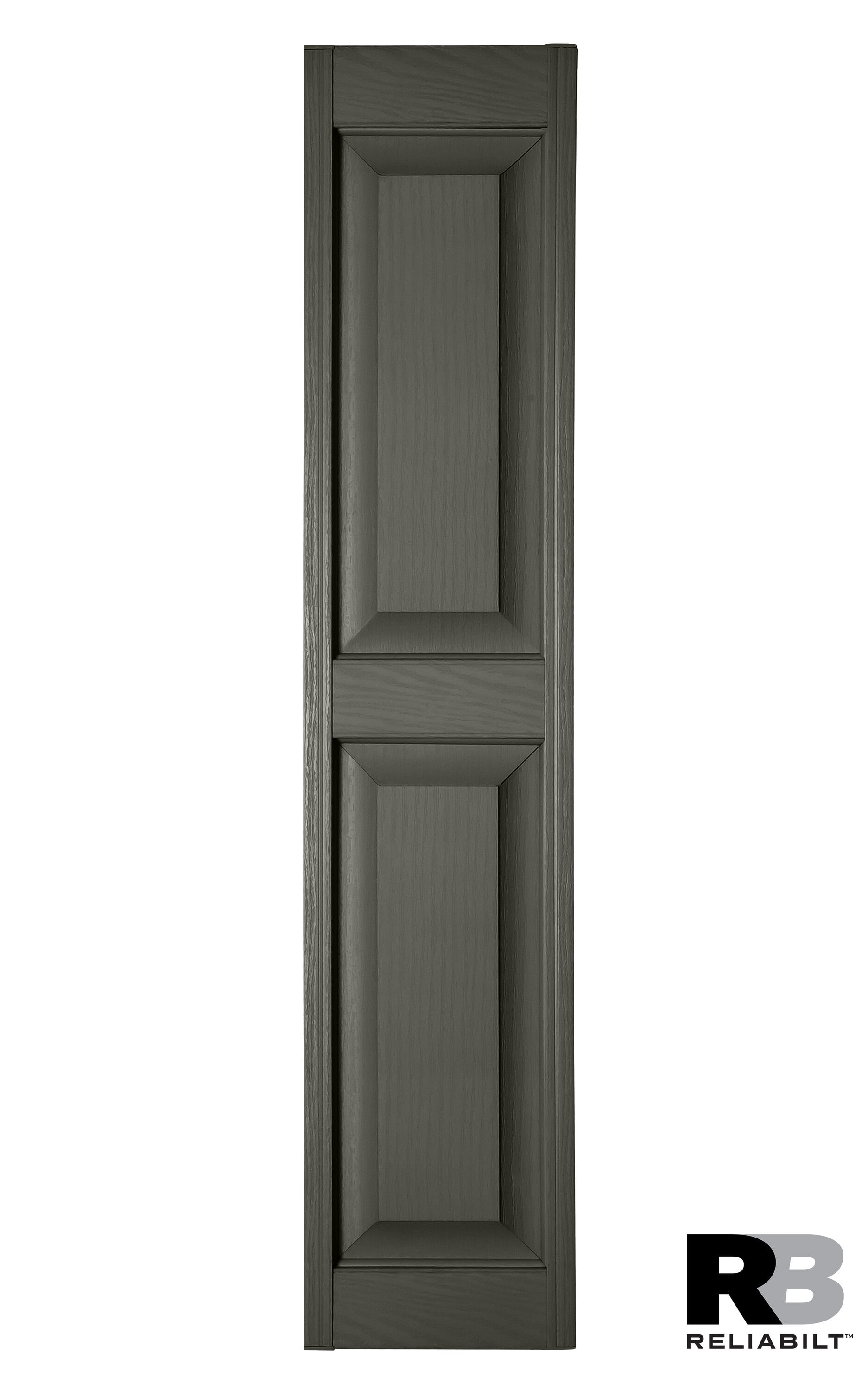 RELIABILT RP1070352 10-in W x 70-in H Dove Gray Raised panel Polypropylene Exterior Shutters ( 2 -Pack )