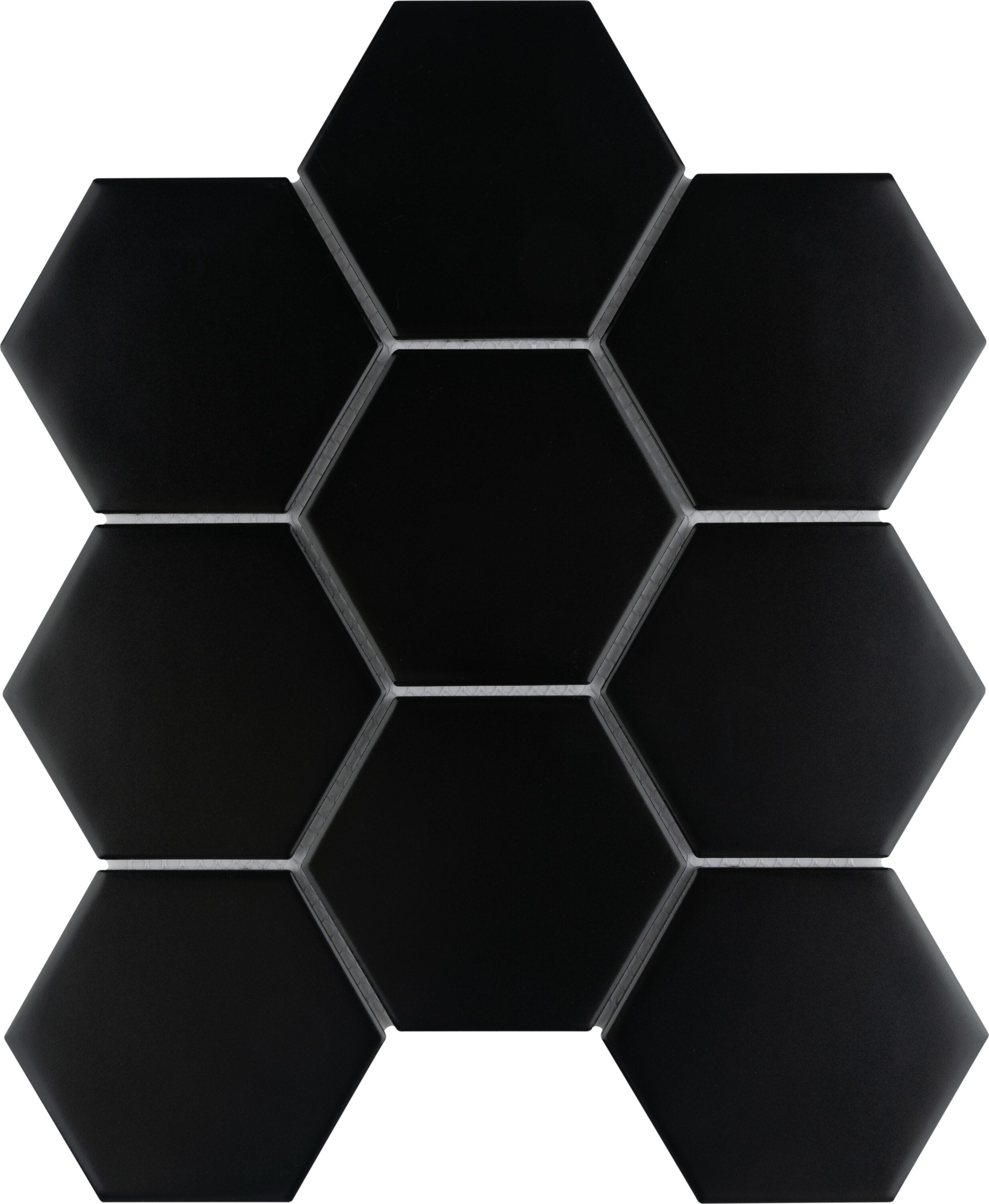 Affinity Tile Metro Super 4 in. Hex Matte Black 10-in x 12-in Matte ...