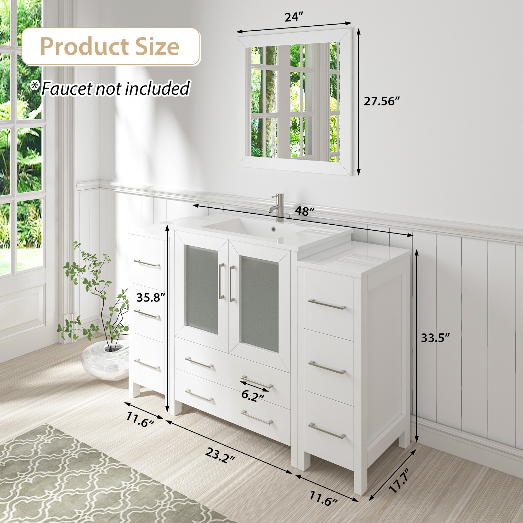 Vanity Art VA3024-48W Bath-Vanity-Combo - View #11