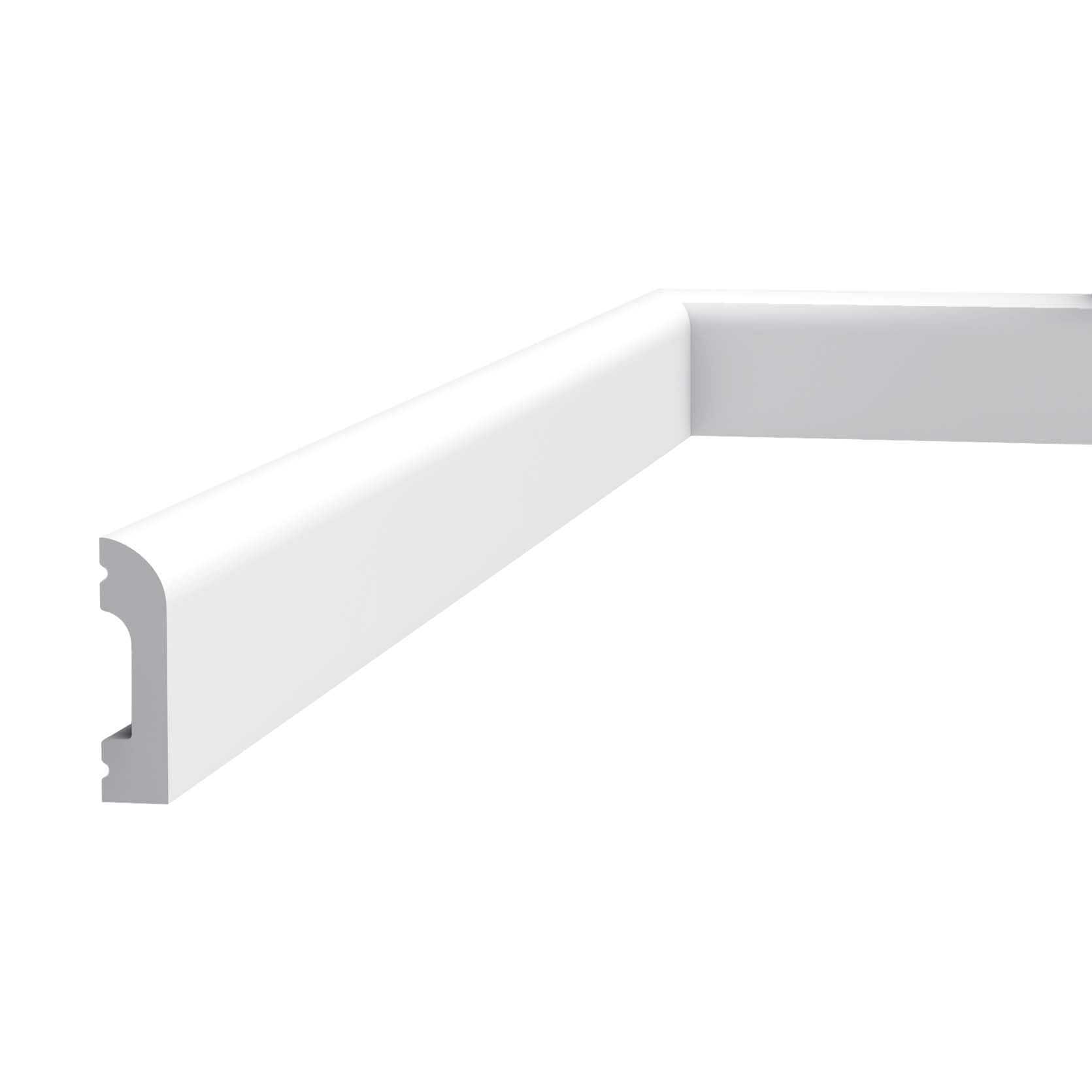 Primed White Polystyrene Baseboard Moulding 78" Length