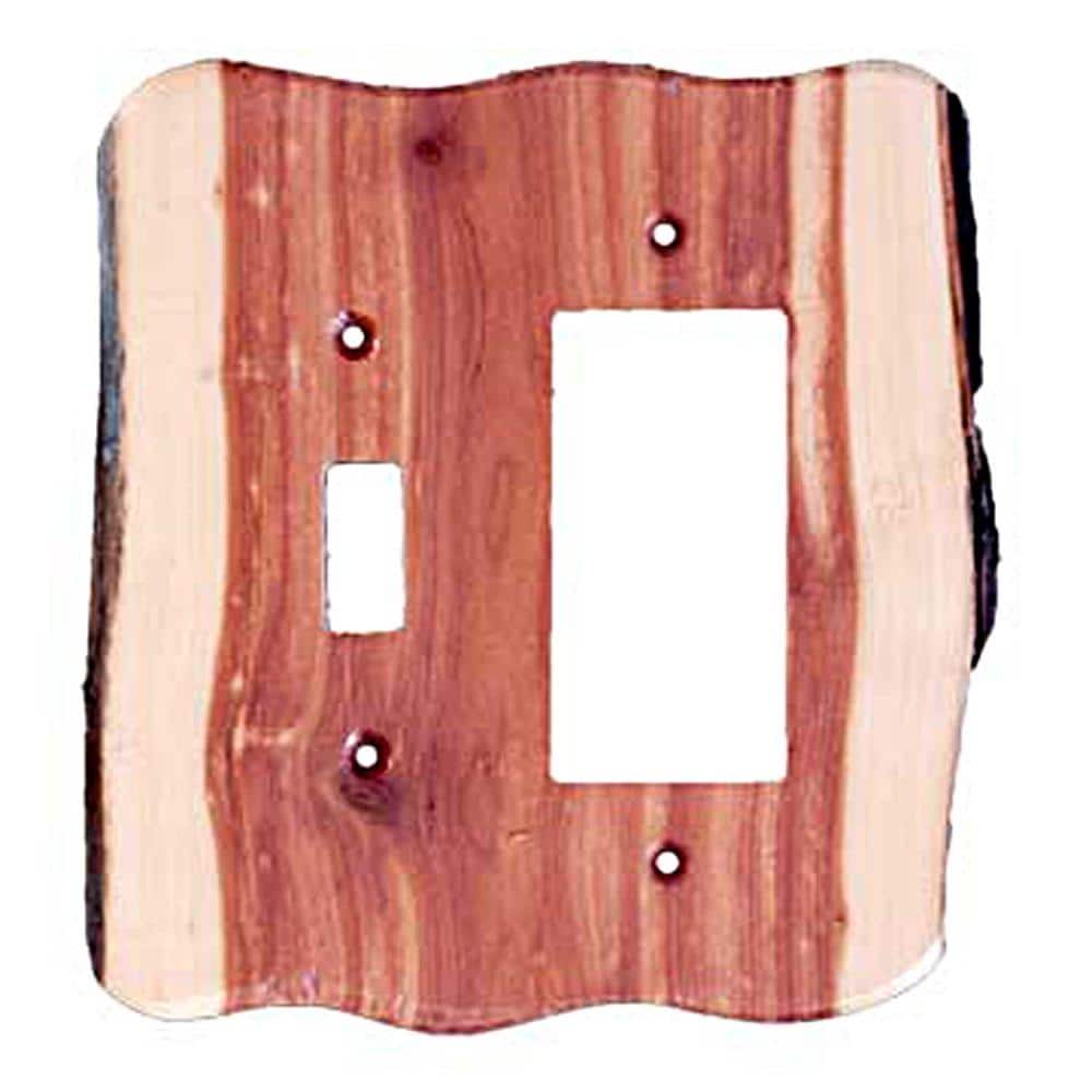 Sierra Lifestyles 682699 2 -Gang Specialty Size Juniper Wood Indoor Wall Plate