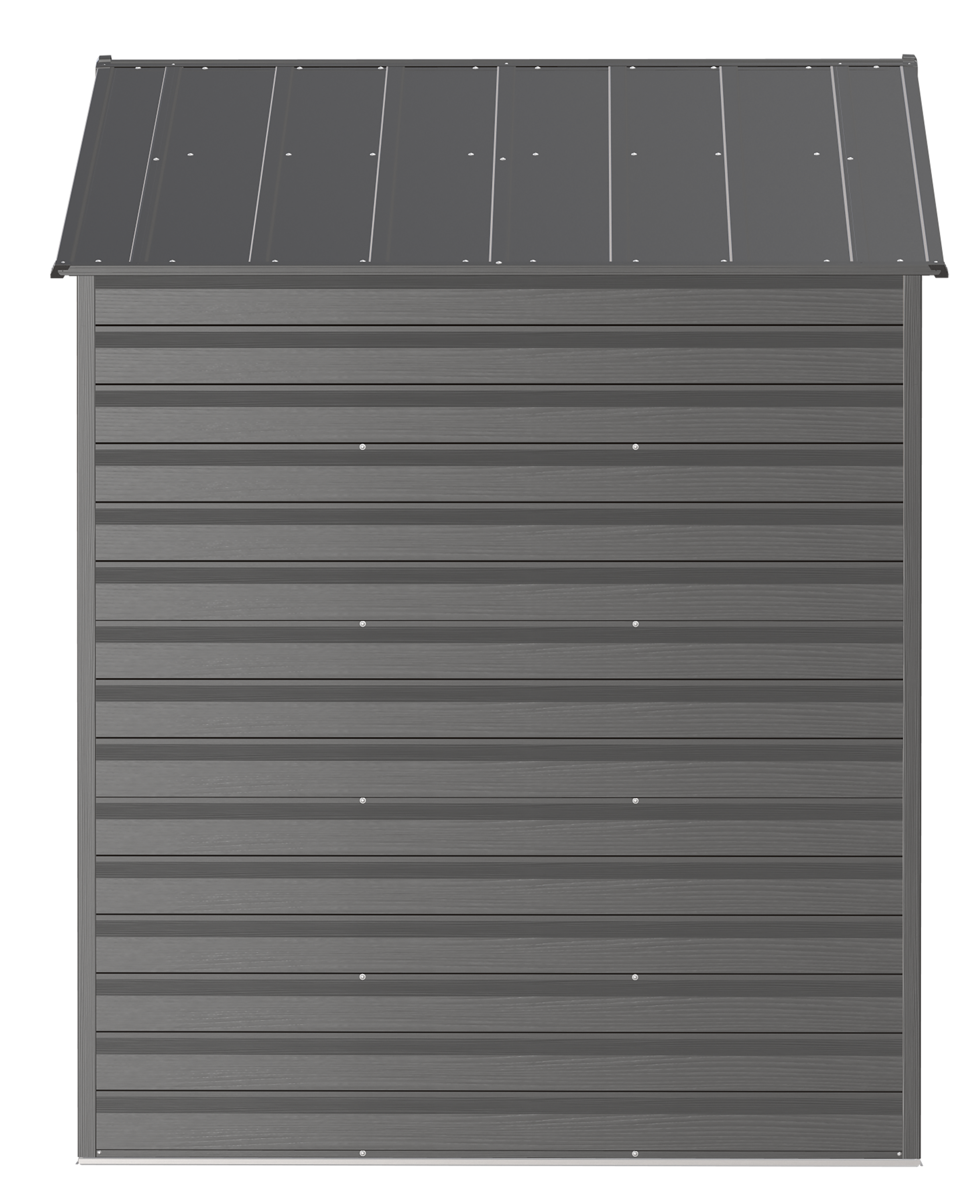 8 ft x 6 ft Charcoal Galvanized Steel Storage Shed Kit