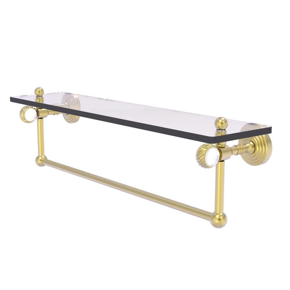 Allied Brass PG-1TBT-22-SBR Pacific Grove Satin Brass Wall mount Bathroom Shelf ( 22-in x 6.4-in x 5-in )