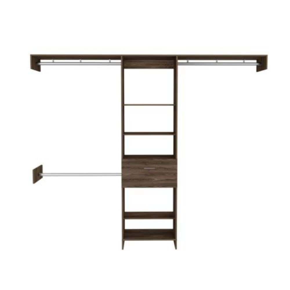 LIVIZA GIS092S00026 Dark Walnut Wood Portable closet