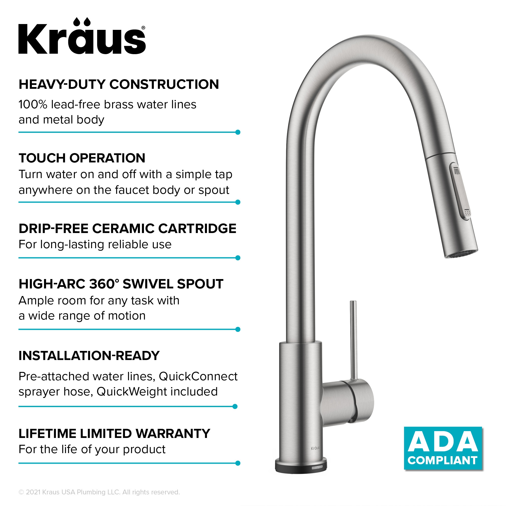 Kraus KTF-3104SFS Kitchen-Faucets - View #17