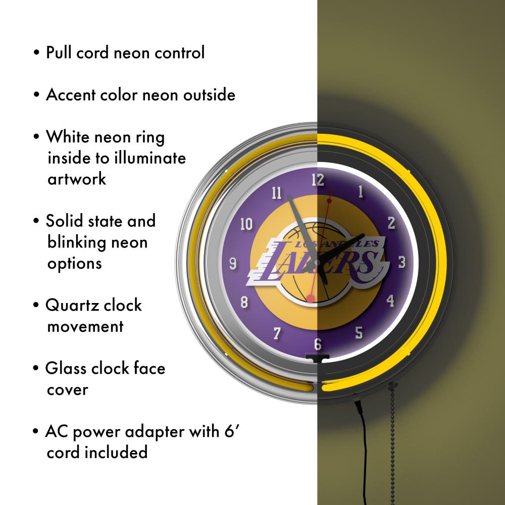 Trademark Gameroom NBA1400-LAL Indoor-Outdoor-Clocks - View #3