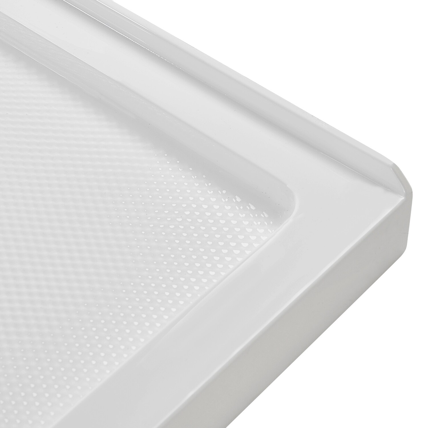 36'' Square Glossy White Acrylic Shower Base with ABS Drain