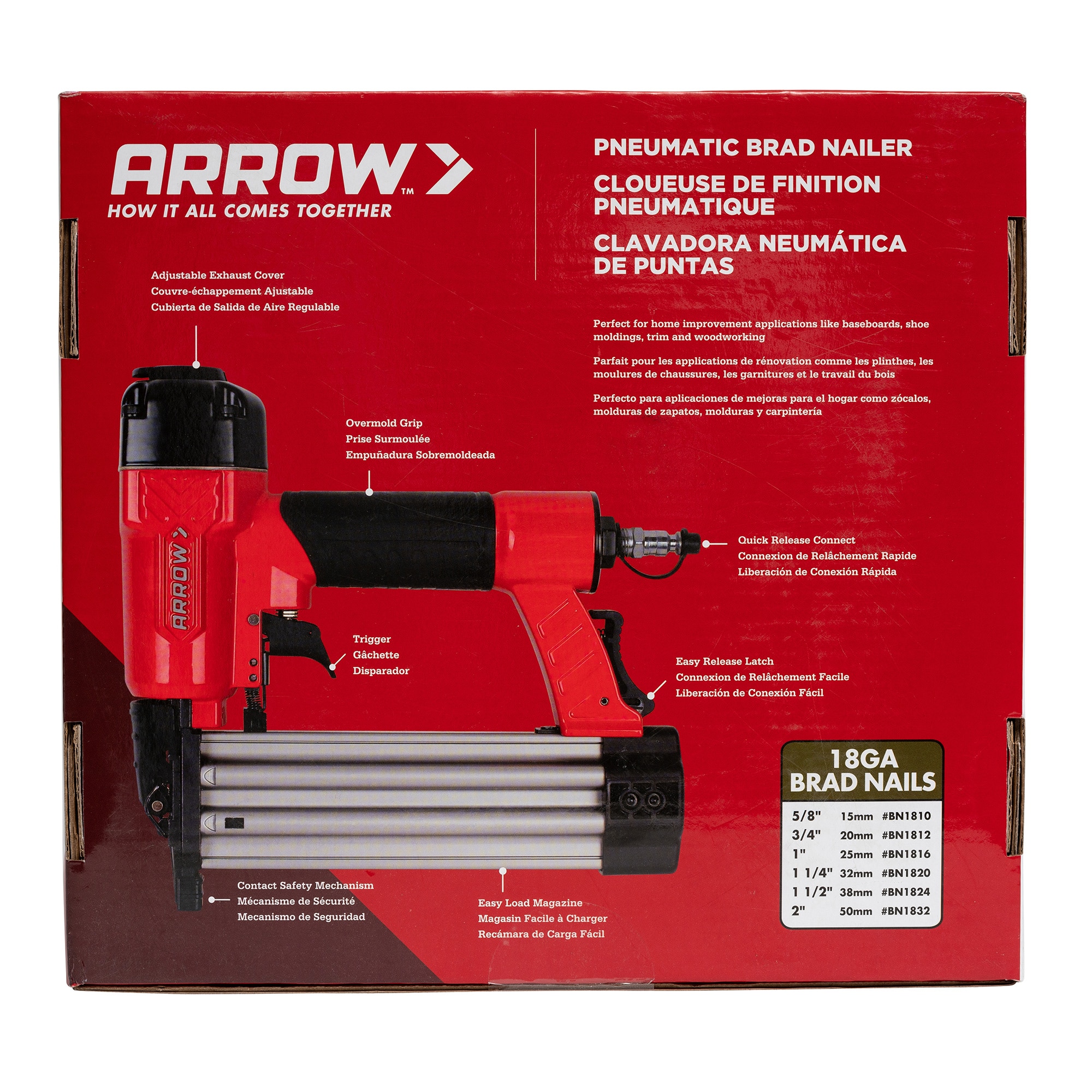 Husky Pneumatic 2-in-1 18 Gauge 2 Brad Nailer & 1/4 Narrow Crown Stapler