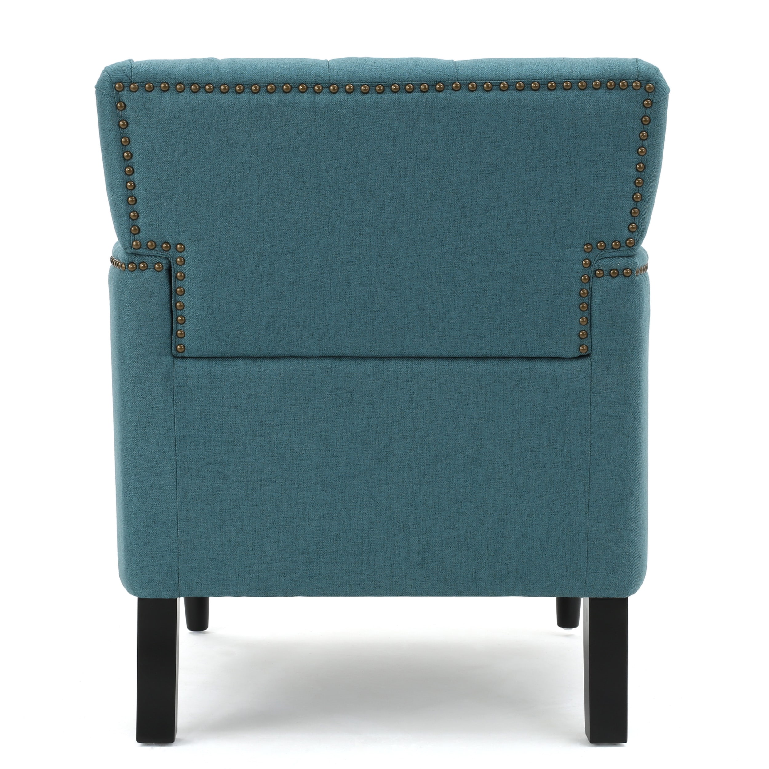 Handcrafted Medford Teal Linen Floral Accent Chair
