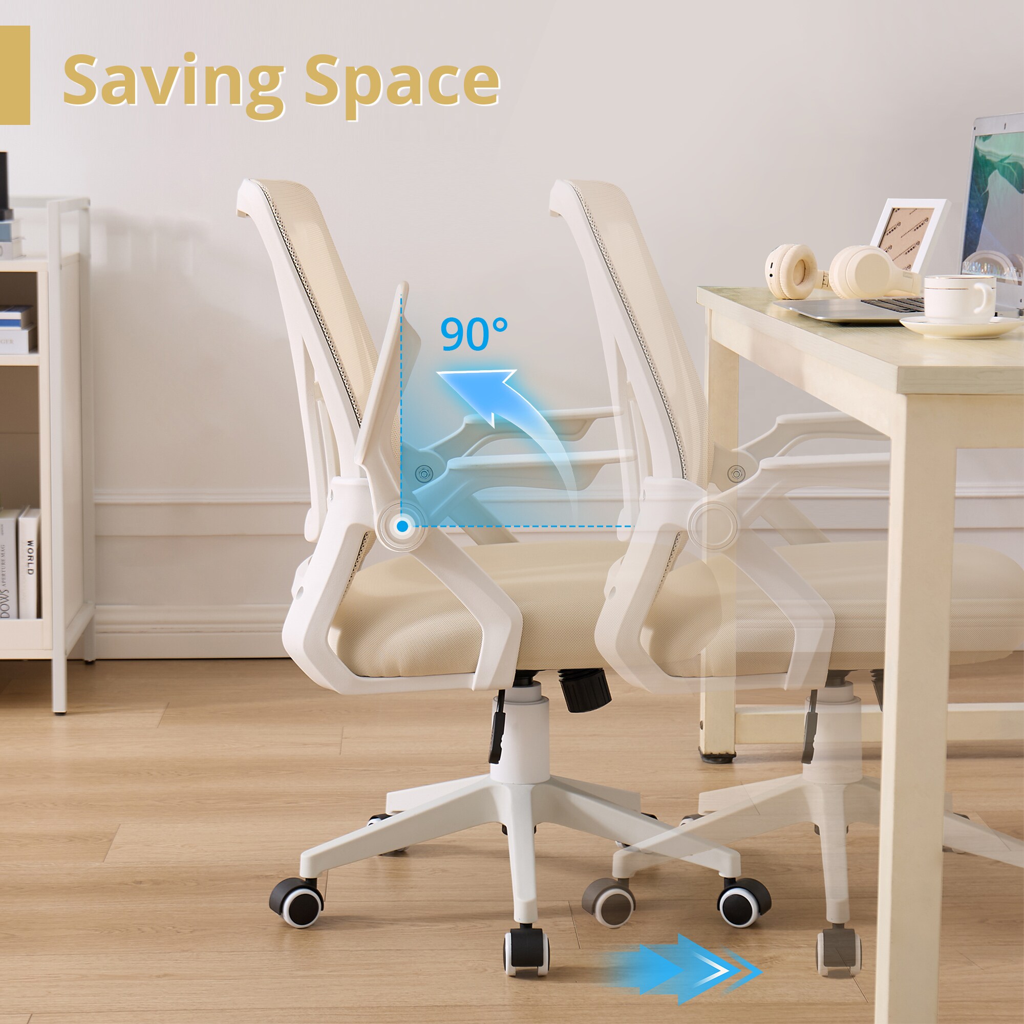 Vecelo LOE-OC01-BGE Office-Chairs - View #9