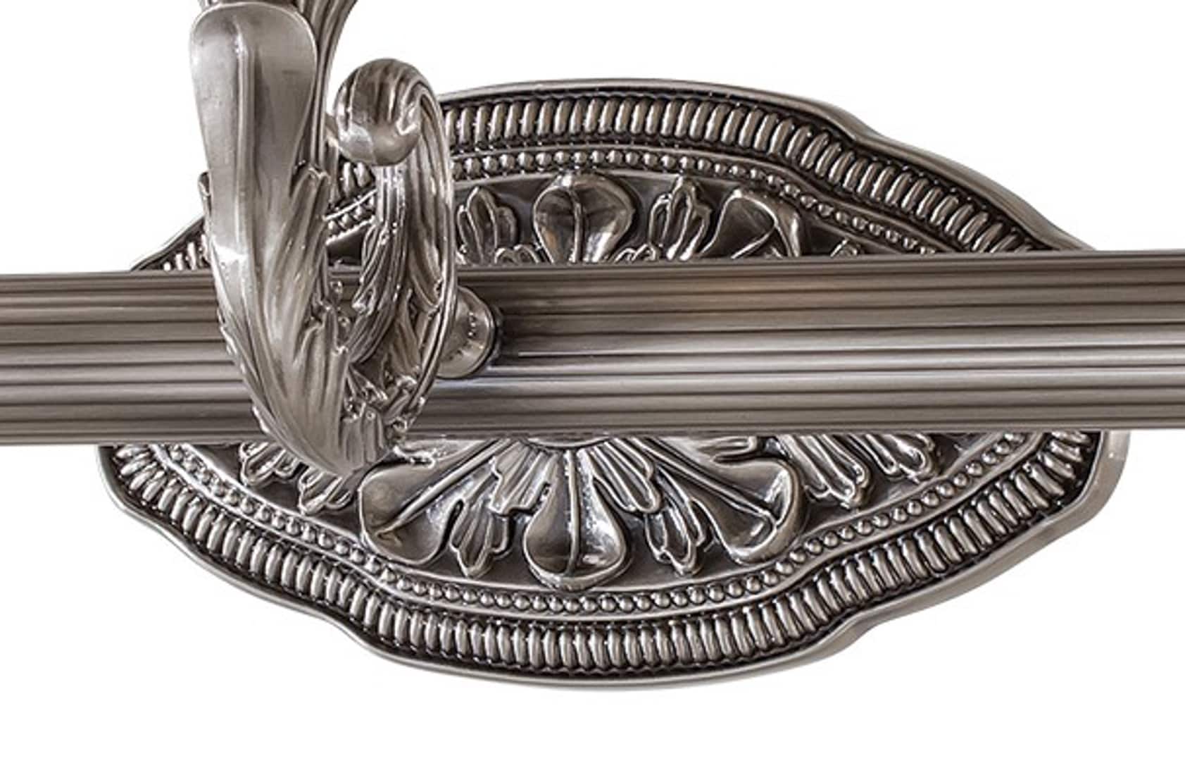 Brushed Nickel 3-Light Traditional Vanity Fixture with Etched Glass Shades